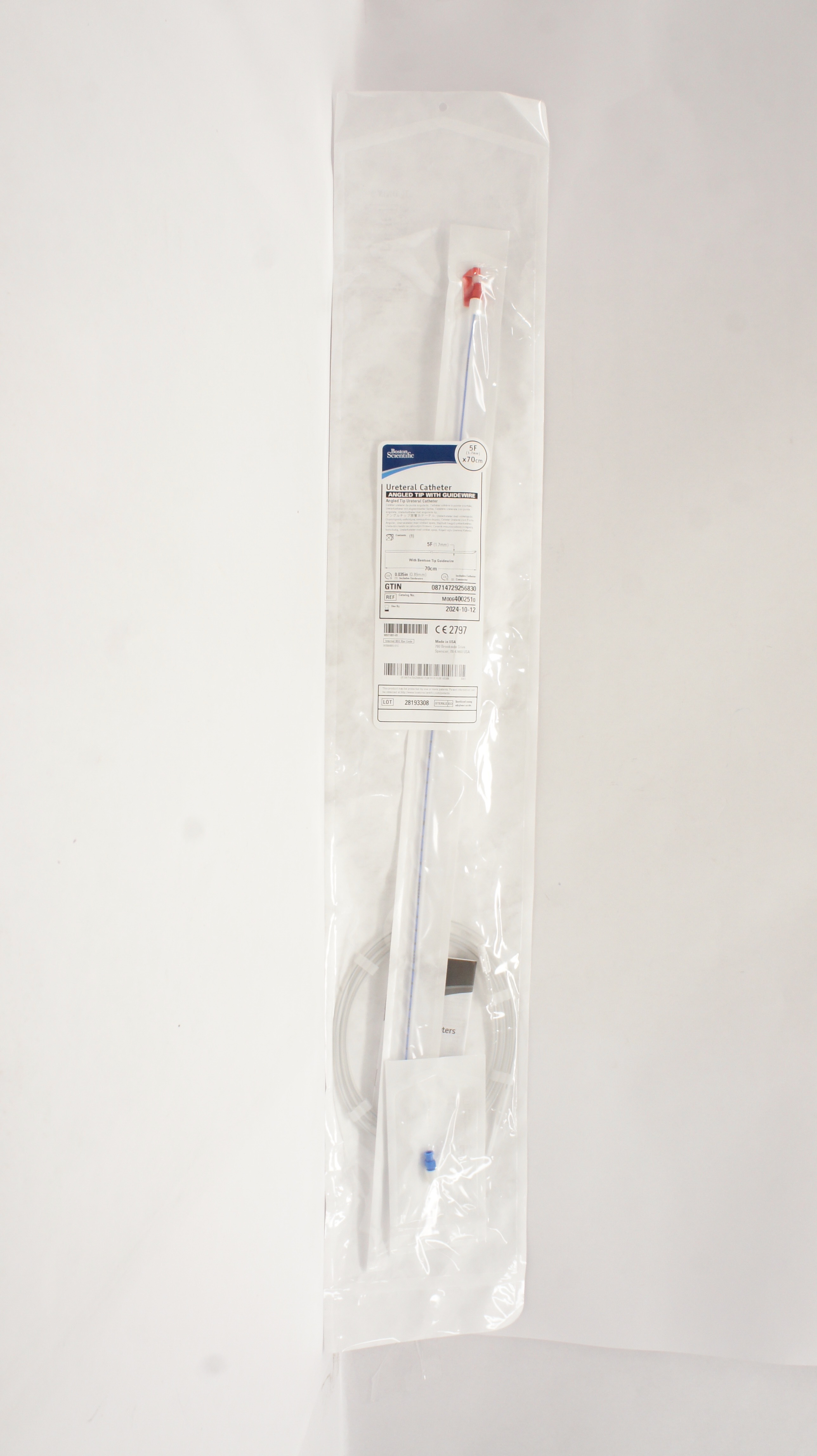 Boston Scientific M0064002510 Angled Tip Ureteral Cath. 5F x 70cm