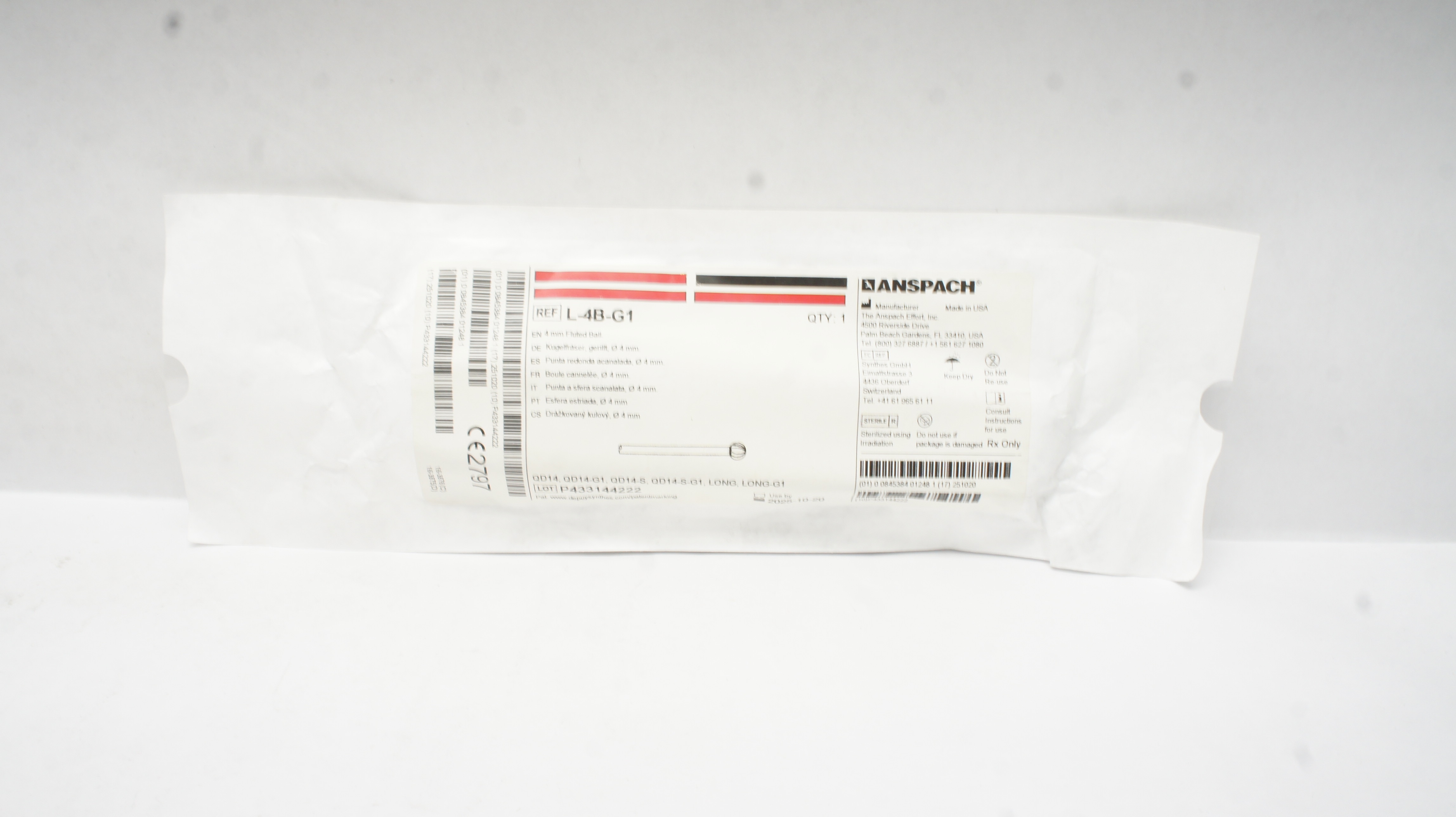 Anspach L-4B-G1 4mm Fluted Ball