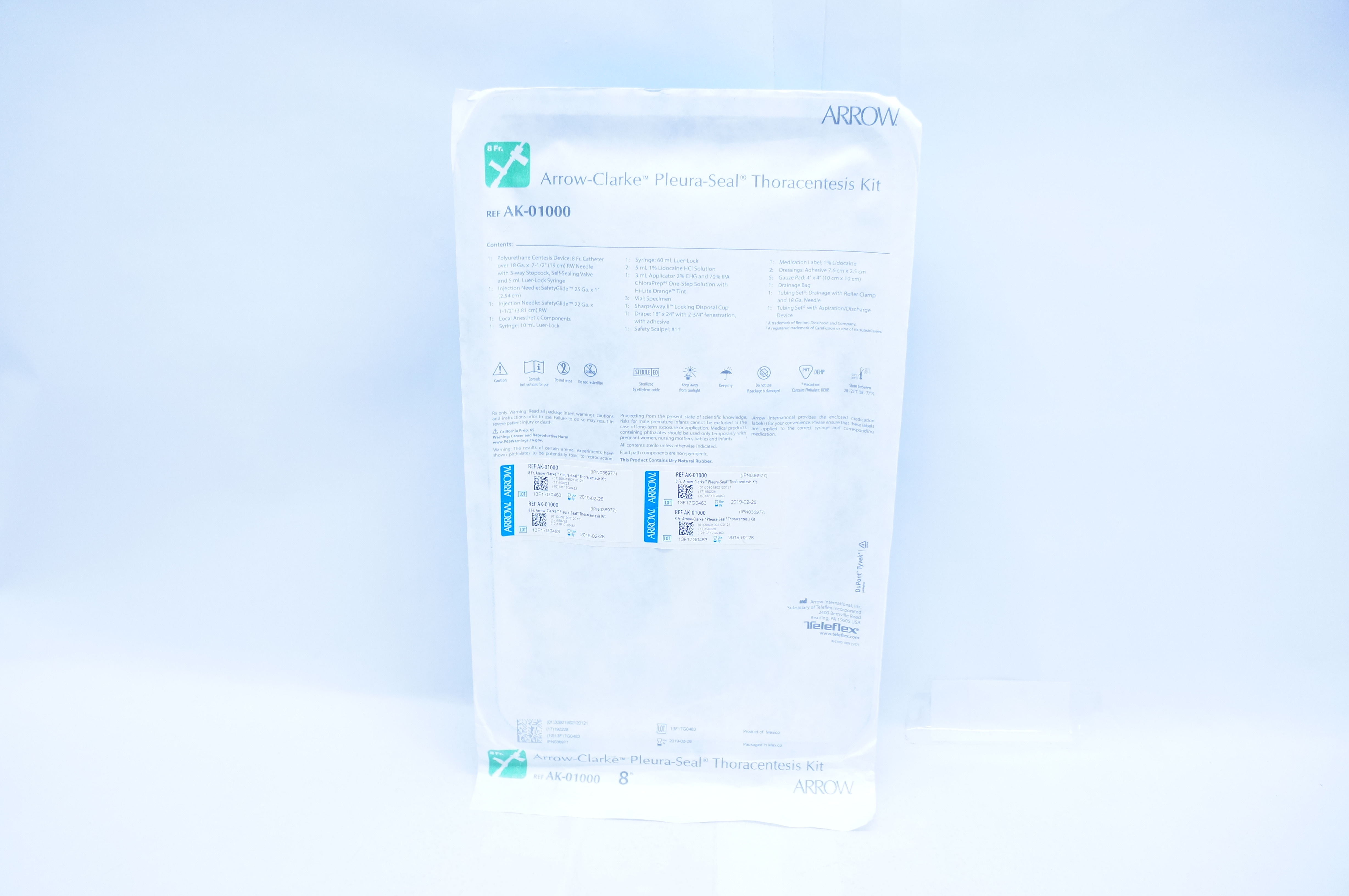 Arrow AK-01000 Clarke Pleura-Seal Thoracentesis Kit (x)