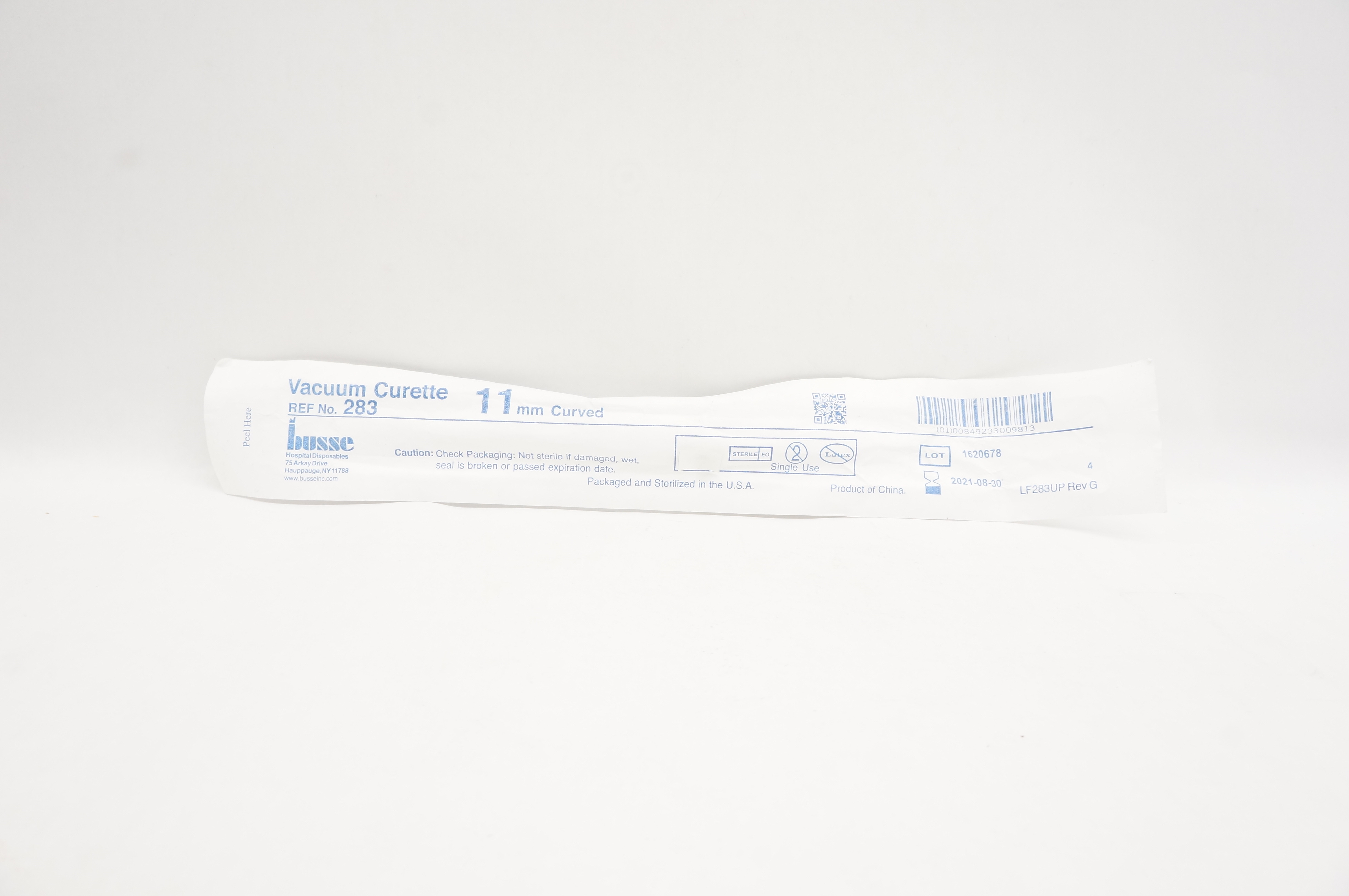 Busse 283 Vacuum Curette 11cm Curved (x)