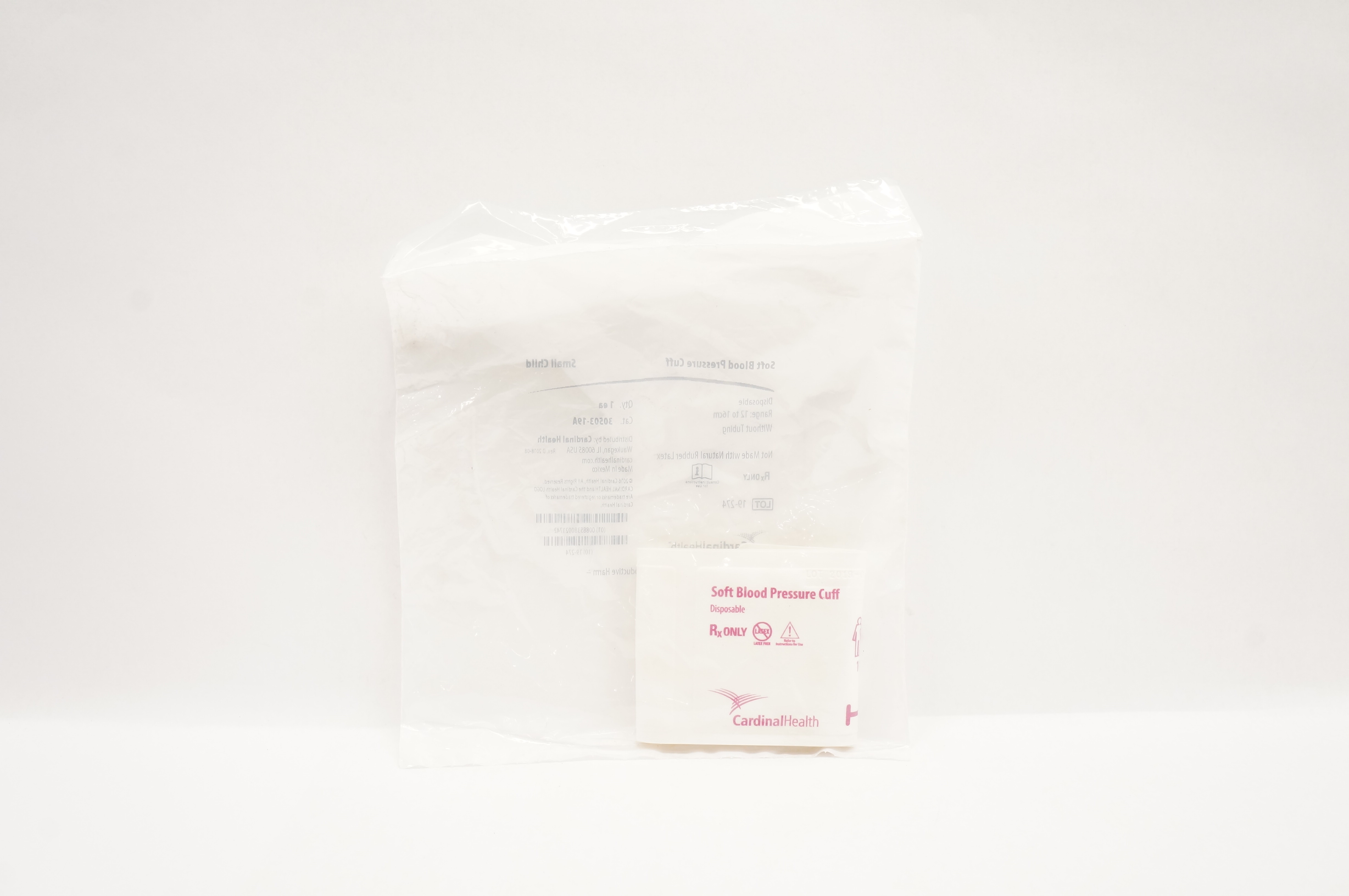 Cardinal Health 30503-19A Soft Blood Pressure Cuff Small Child