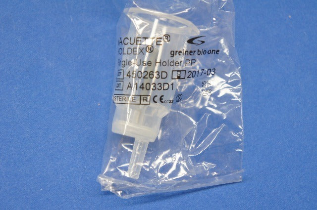 Greiner Bio-One Vacuette 450263D Holdex Singl-Use Holder PP (x) ~ Box of 100