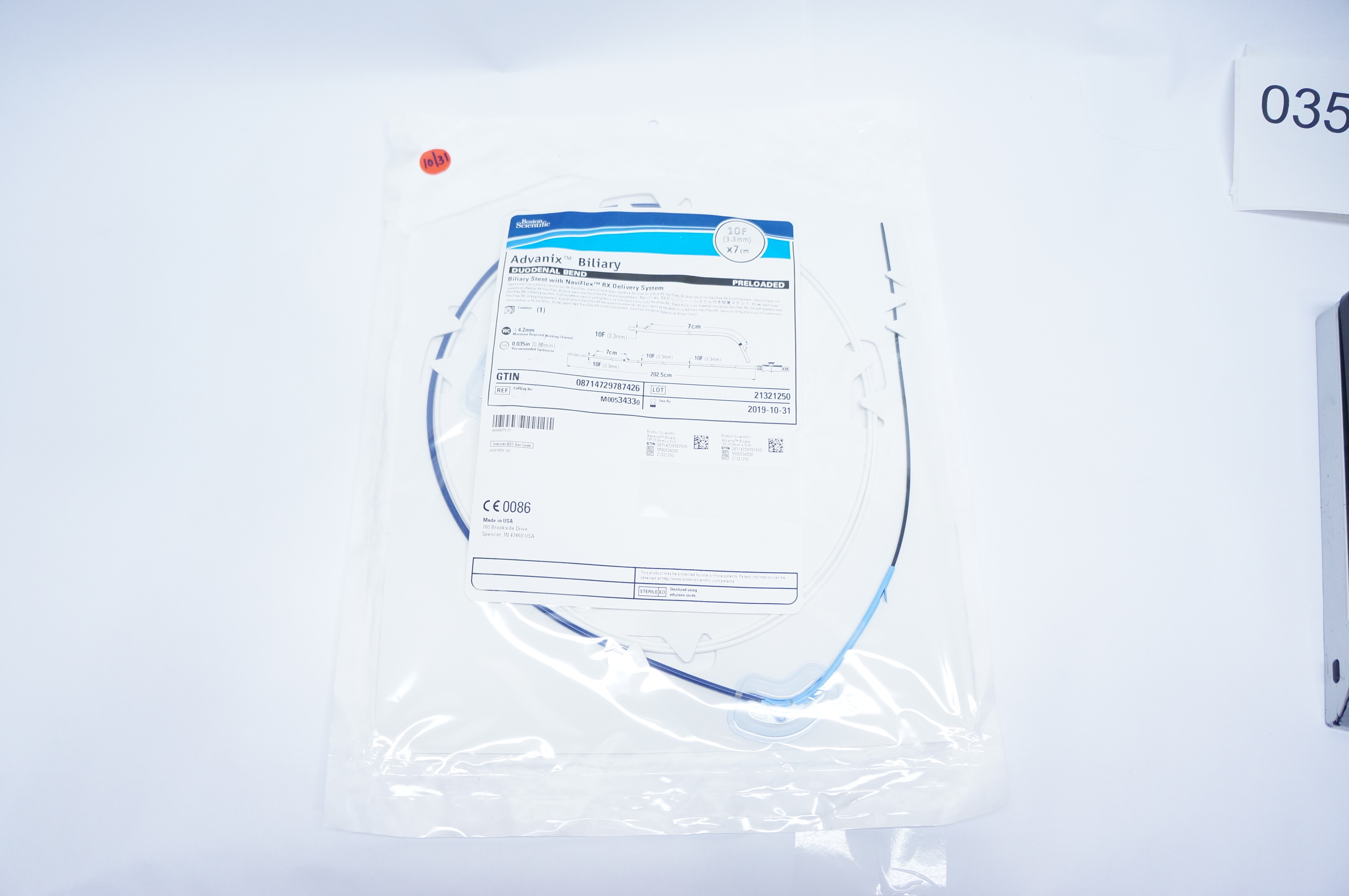 Boston Scientific M00534330 Advanix Biliary Duodenal Bend 10F x 7cm (x)