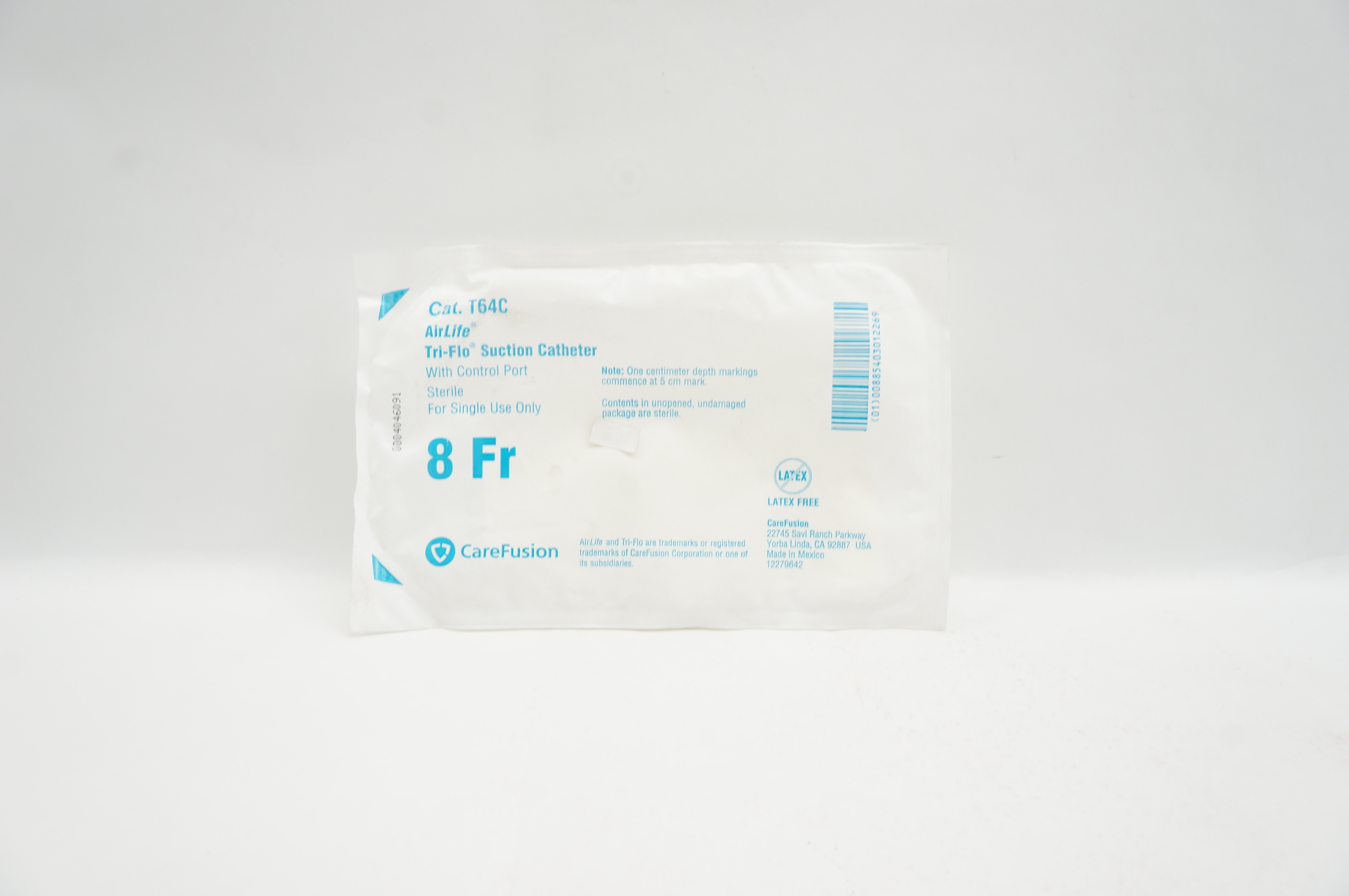 CareFusion T64C AirLife Tri-Flo Suction Cath. with Control Port 8F