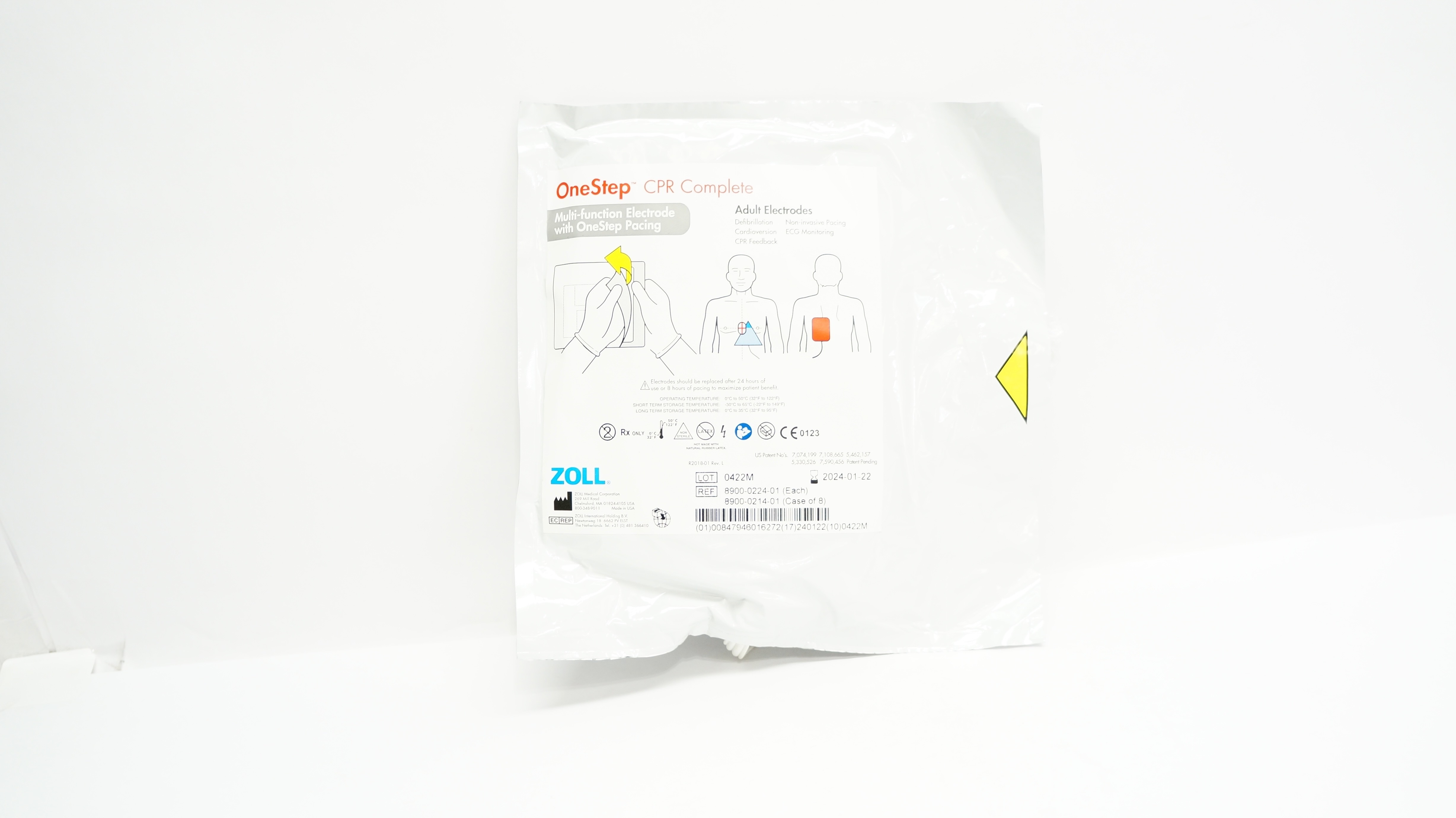 Zoll 8900-0224-01 OneStep CPR Complete Adult Multi-Function Electrodes