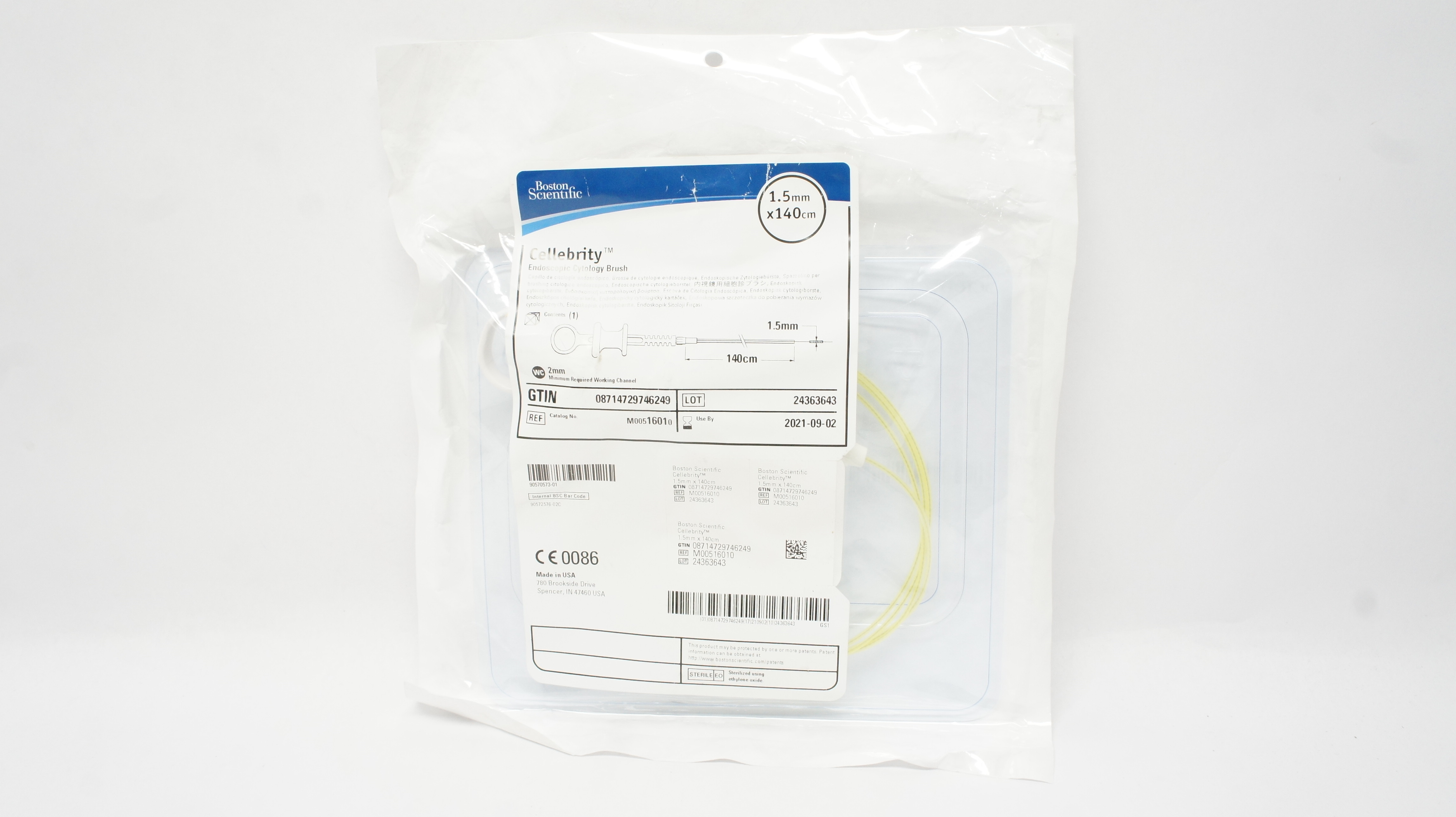 Boston Scientific M00516010 Cellebrity Endoscopic Cytology Brush,1.5mmx140cm (x)