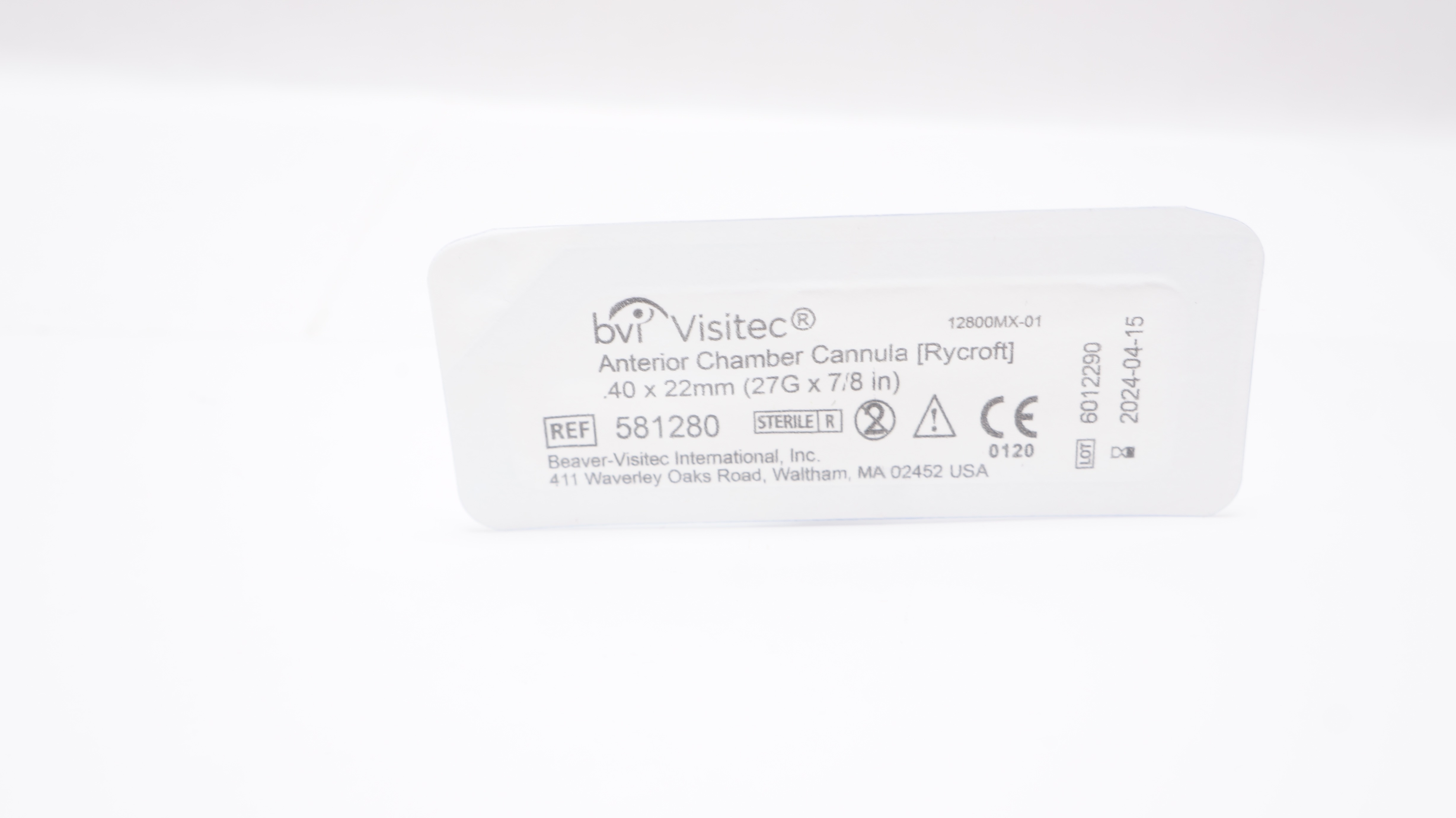 BVI 581280 Visitec Anterior Chamber Cannula 27G x 7/8inch