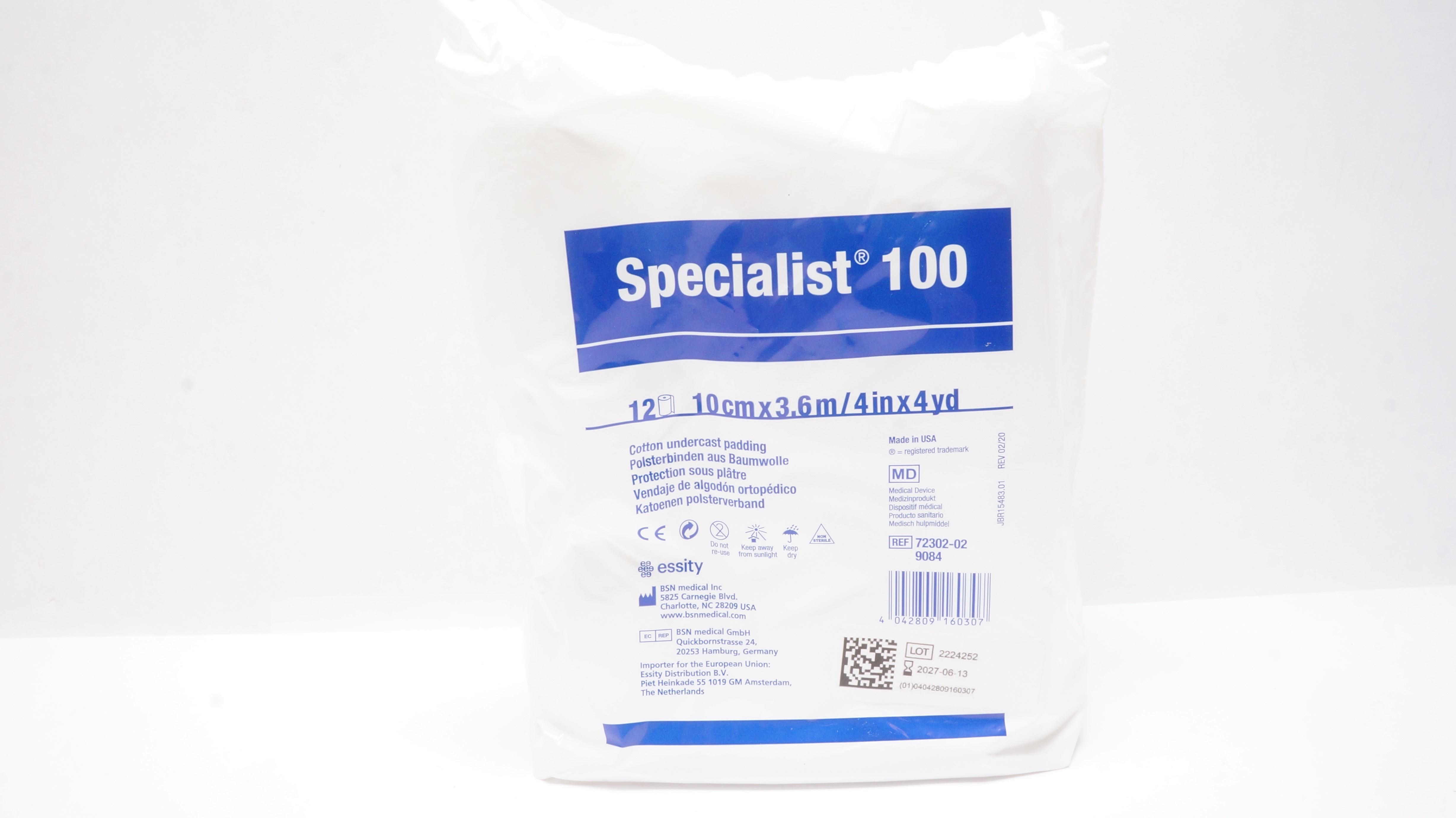 BSN Medical 72302-02 9084 Specialist Undercast Padding 4inch x 4yd - Pack of 12