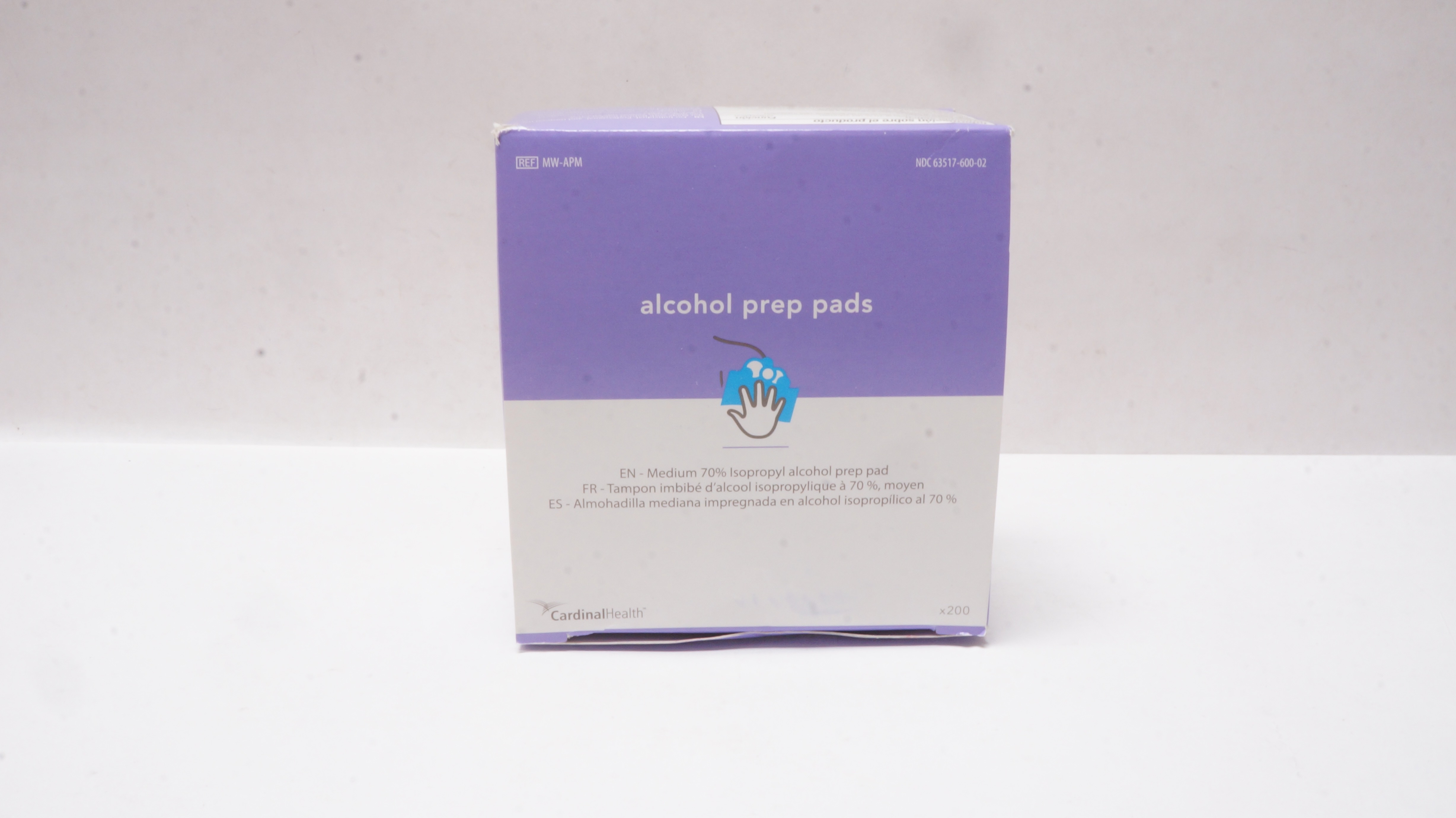 Cardinal Health MW-APM 70% Isopropyl Alcohol Prep Pad - Box of 200