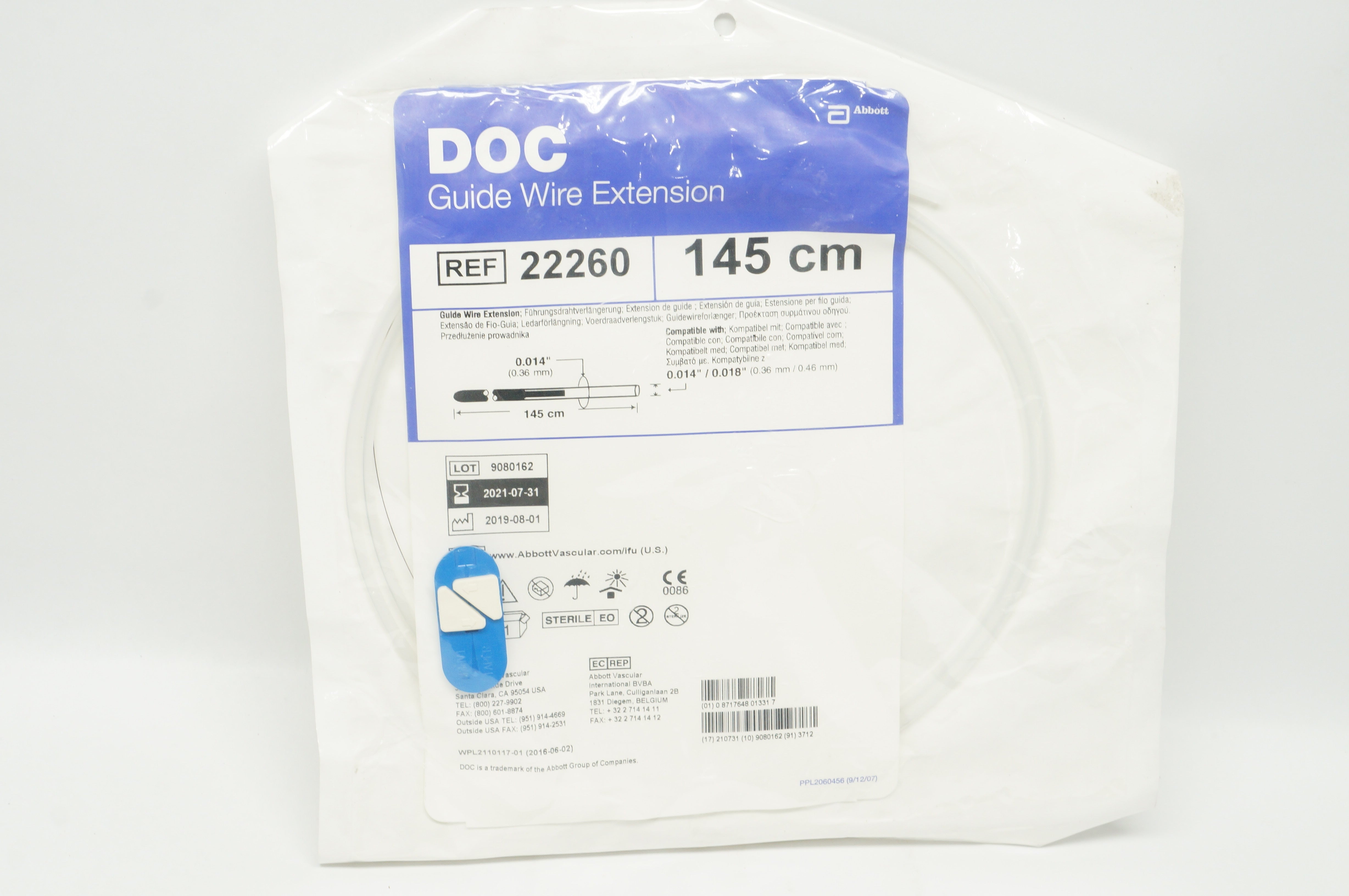 Abbott 22260 DOC Guide Wire Extension 145cm (x)