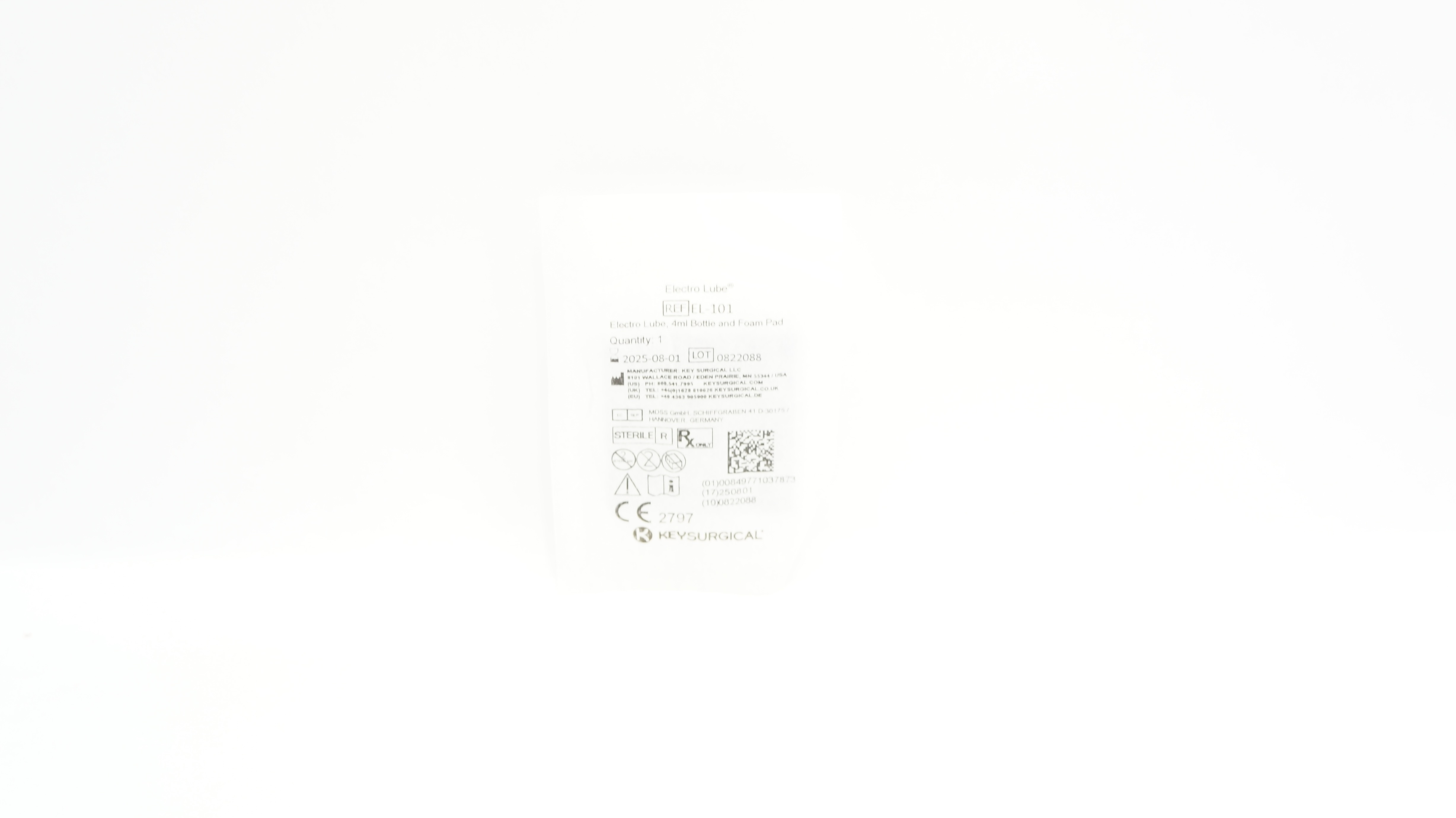 Keysurgical EL-101 4ml Bottle and Foam Pad