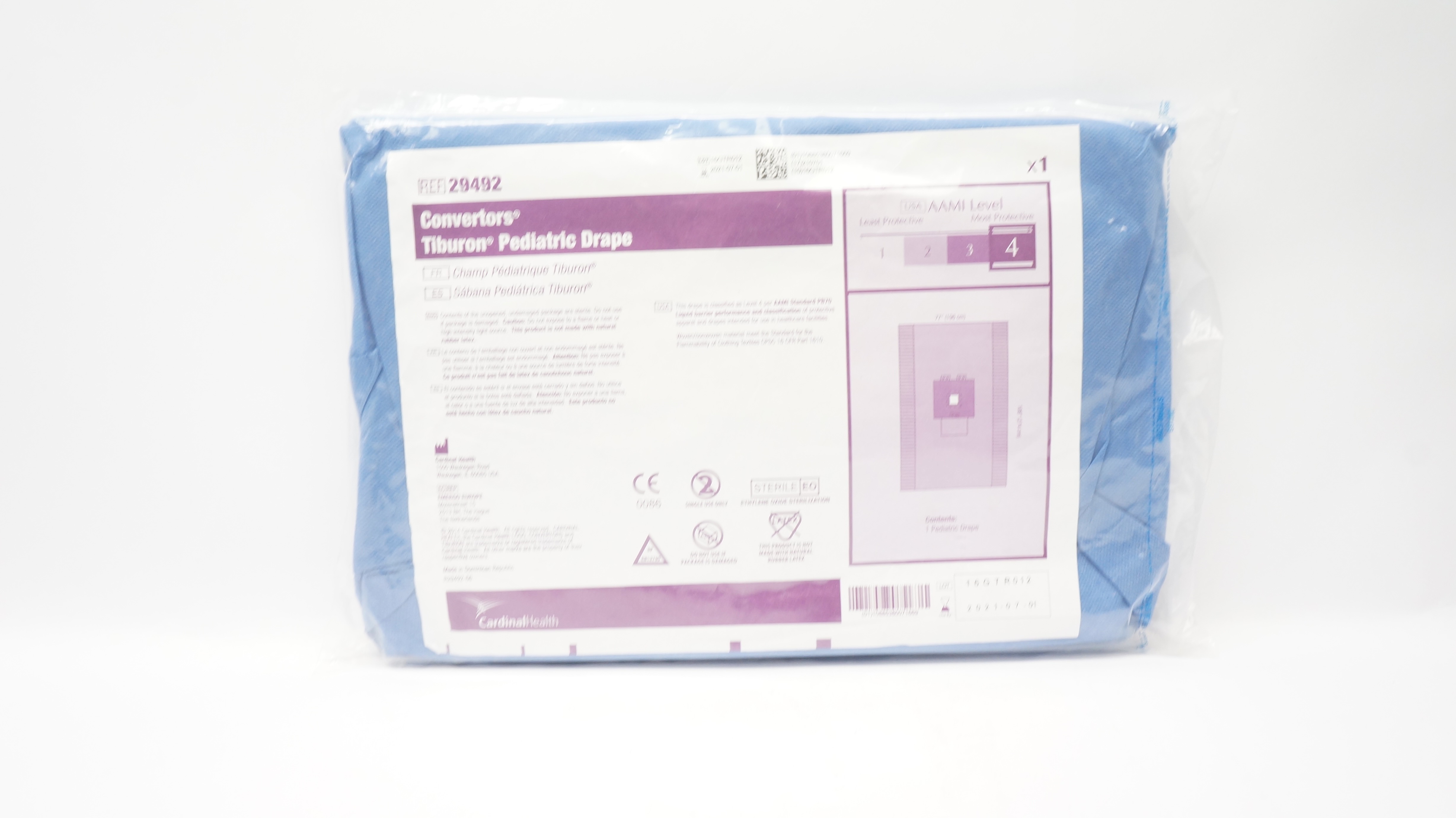 Cardinal Health 29492 Convertors Tiburon Pediatric Drape 77inch x 108inch (x)