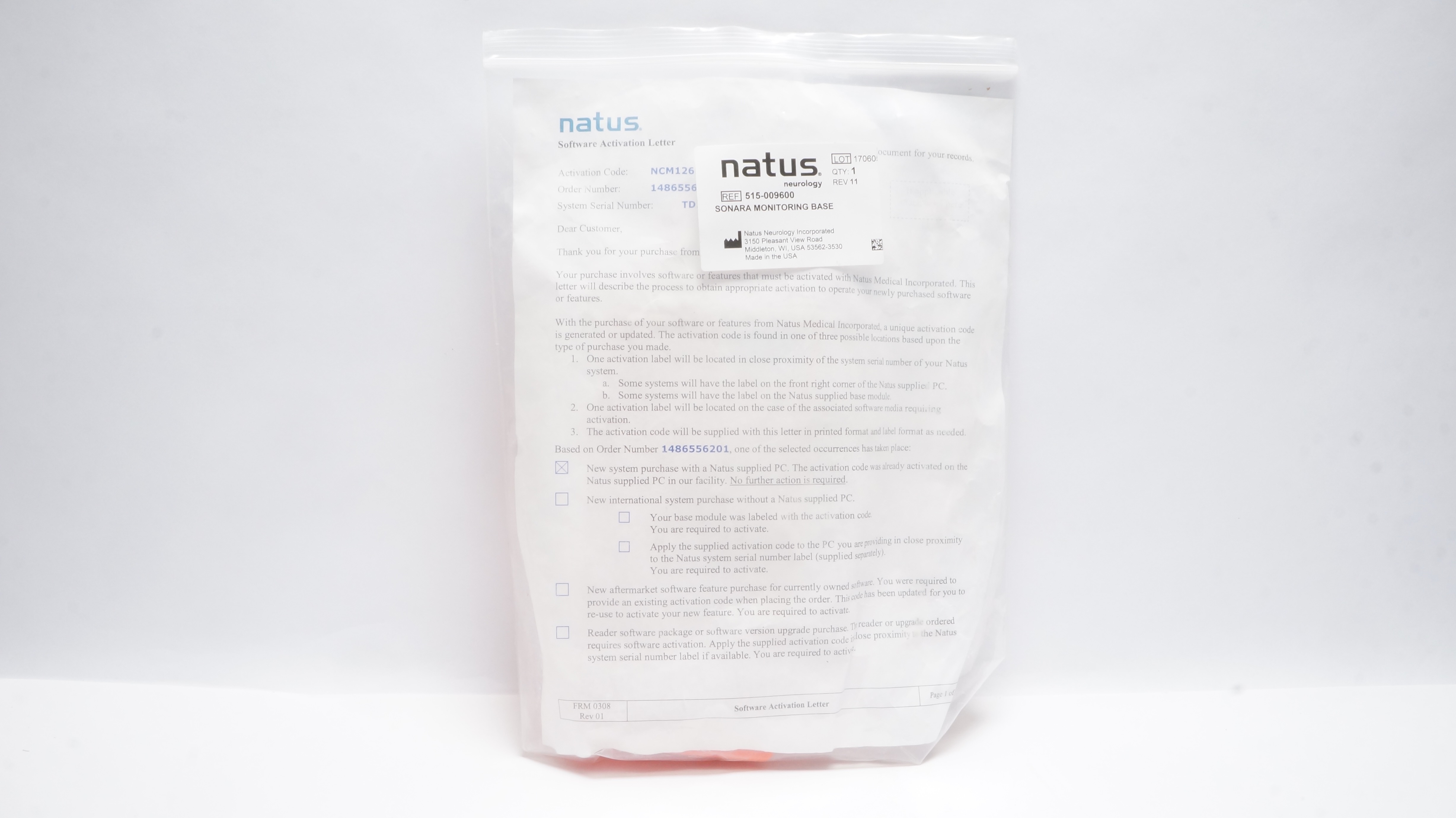 Natus 515-009600 Sonara Monitoring Base