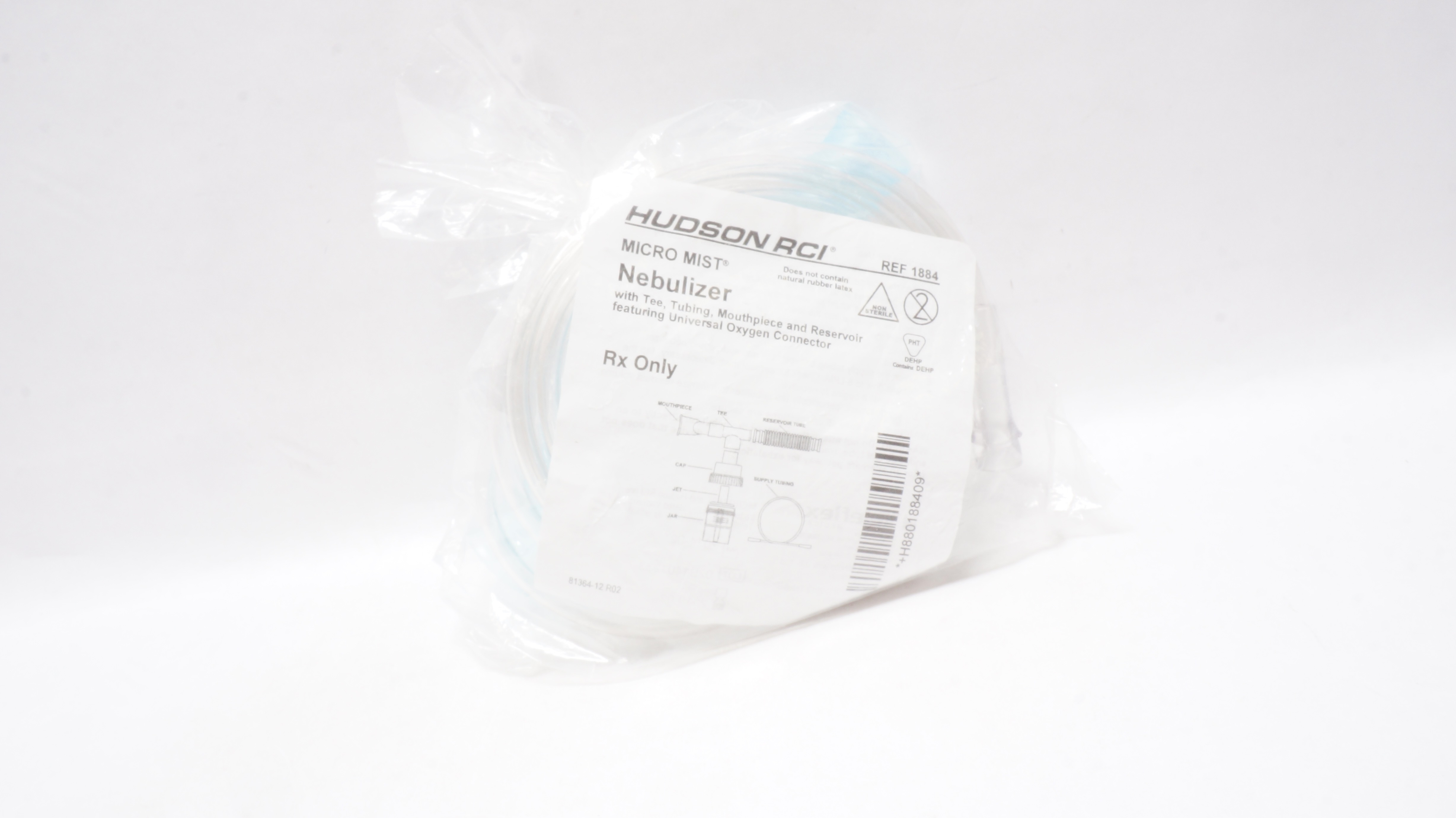 Hudson RCI 1884 MicroMist Nebulizer with Tee 7ft. Star Lumen Tubing