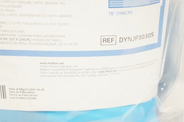 Medline DYNJP3030S Laparotomy Pack IV Level 4 102 x 121 x 78inch