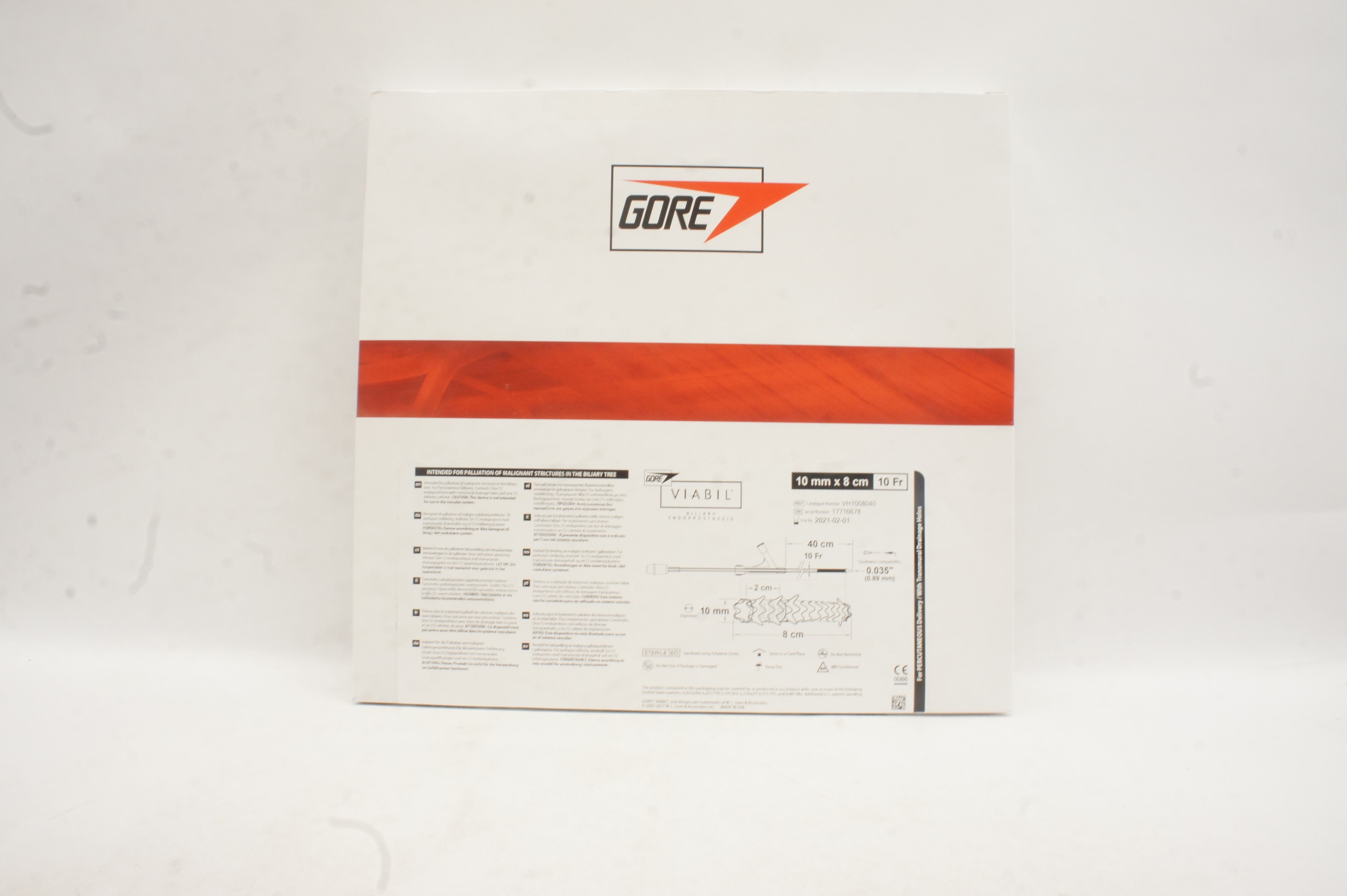 Gore VH1008040 Viabil Biliary Endoprosthesis 10mm x 8cm, 10Fr. (x)