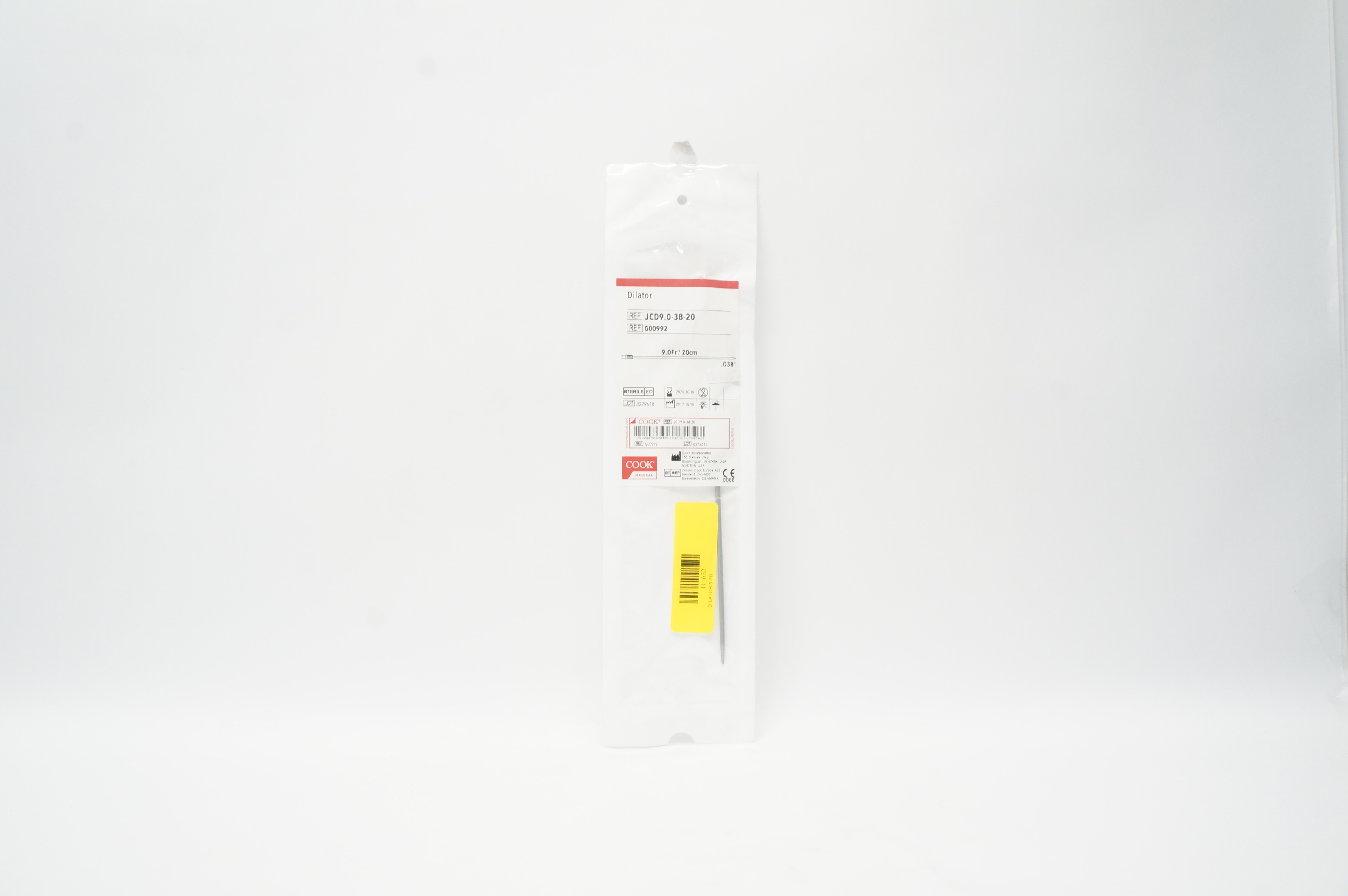 Cook Medical G00992 Dilator 9.0Fr / 20cm x .038inch (x)