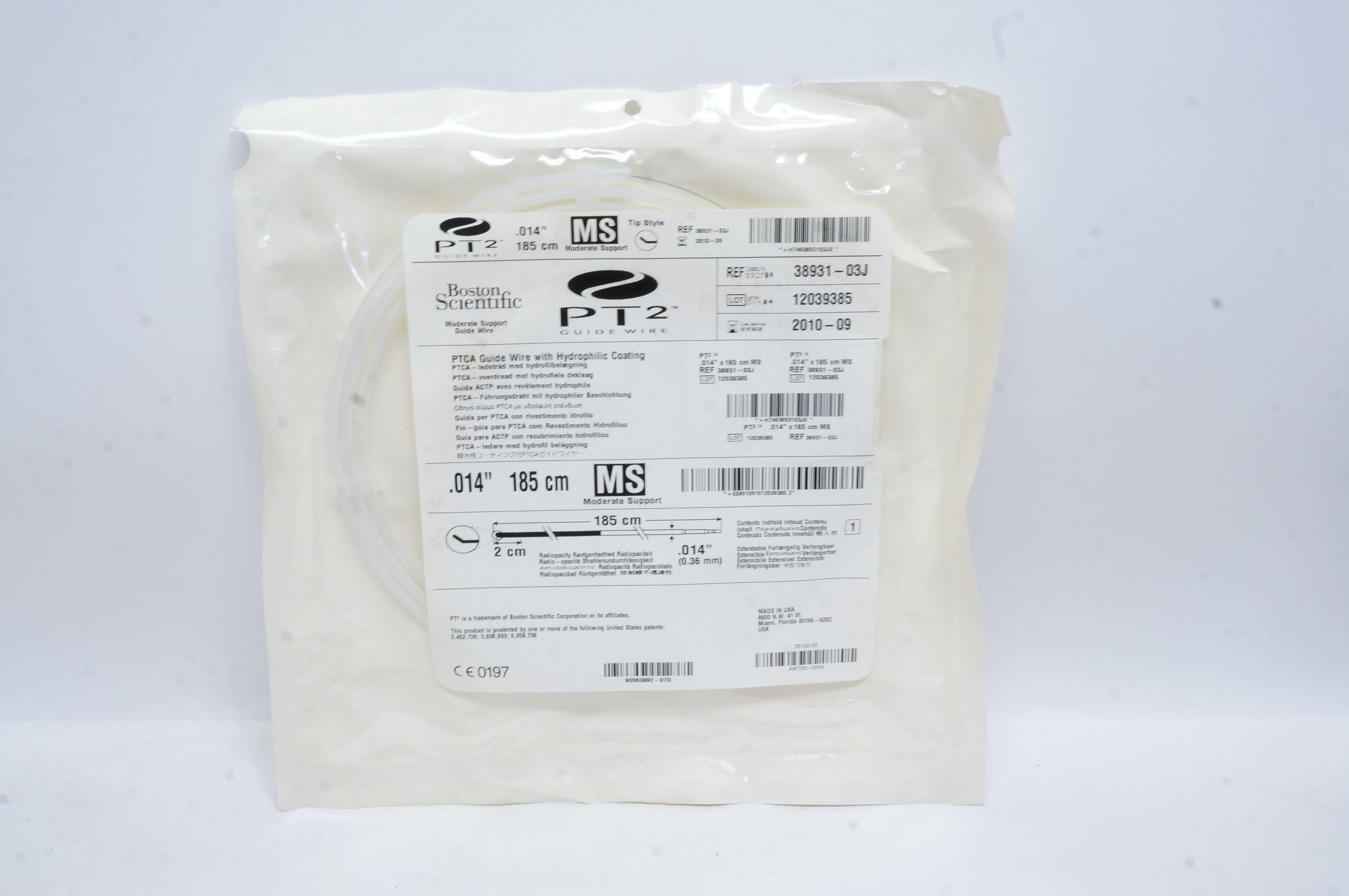 Boston Scientific 38931-03J PTCA Guide Wire 0.014inch x 185cm (x)