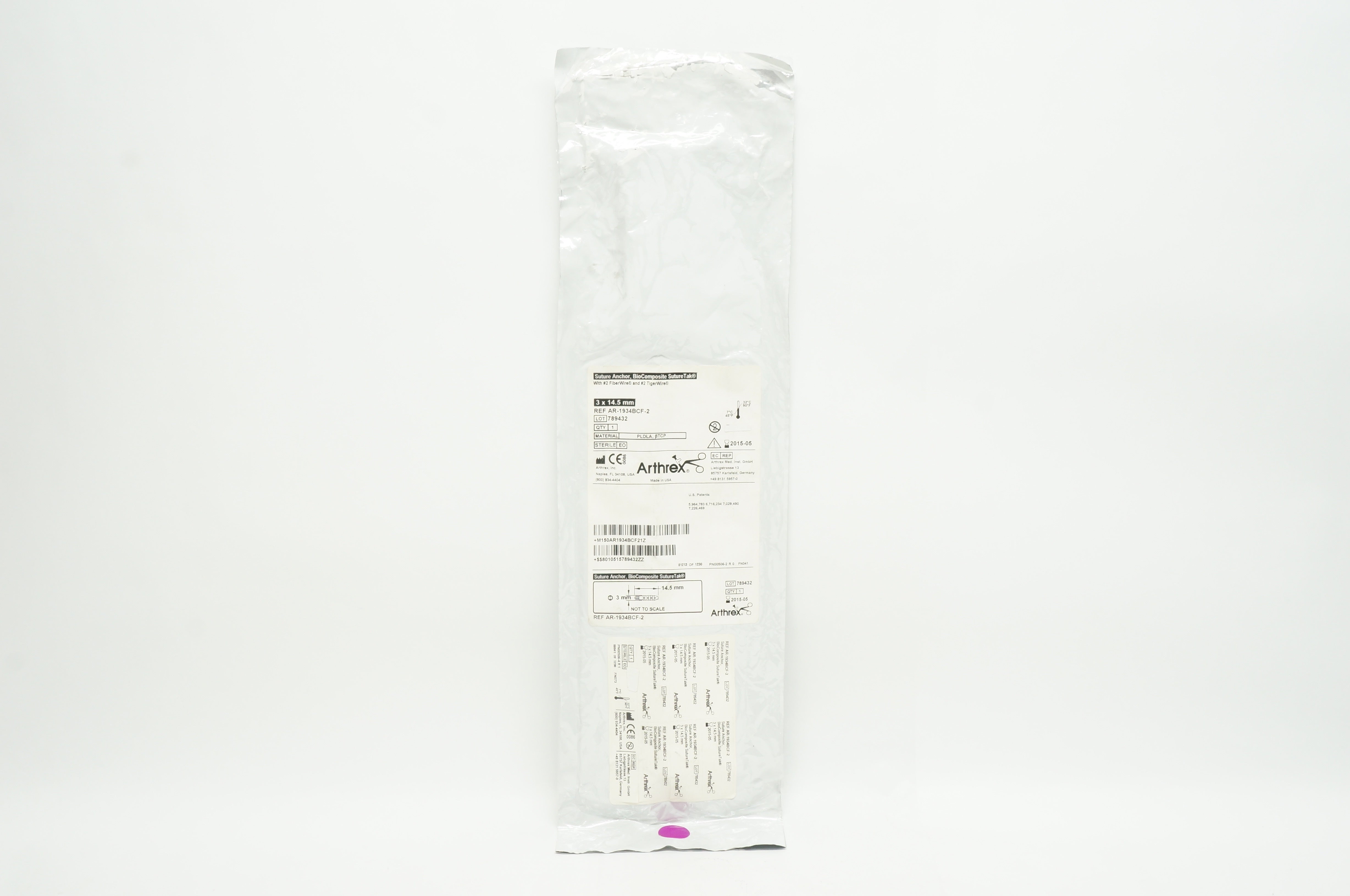 Arthrex AR-1934BCF-2 Stre Anchor, BioComposite StreTak 3mm x 14.5 mm (x)