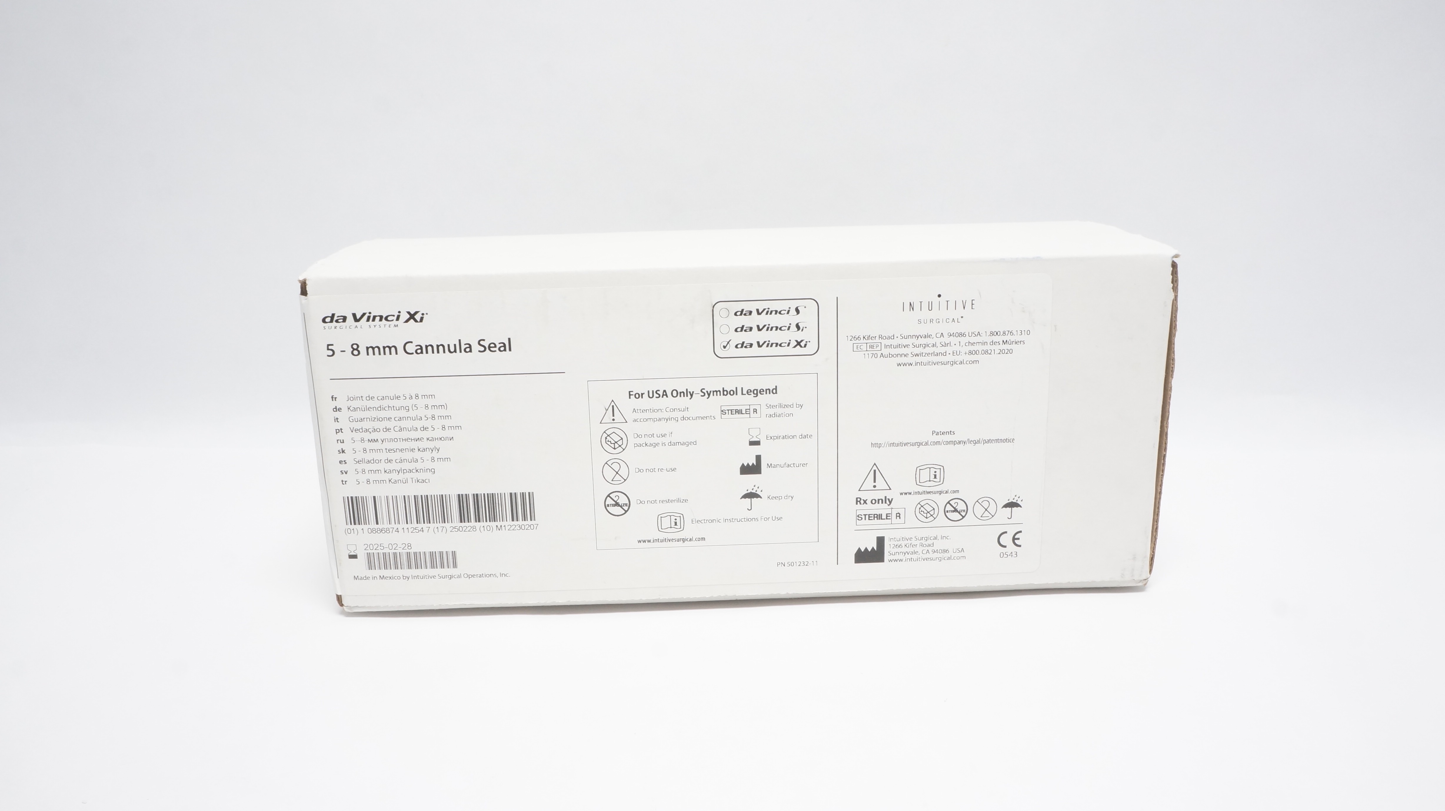 Intuitive Surgical 470361 Da Vinci Xi Cannula Seal 5-8mm - Box of 10 (x)