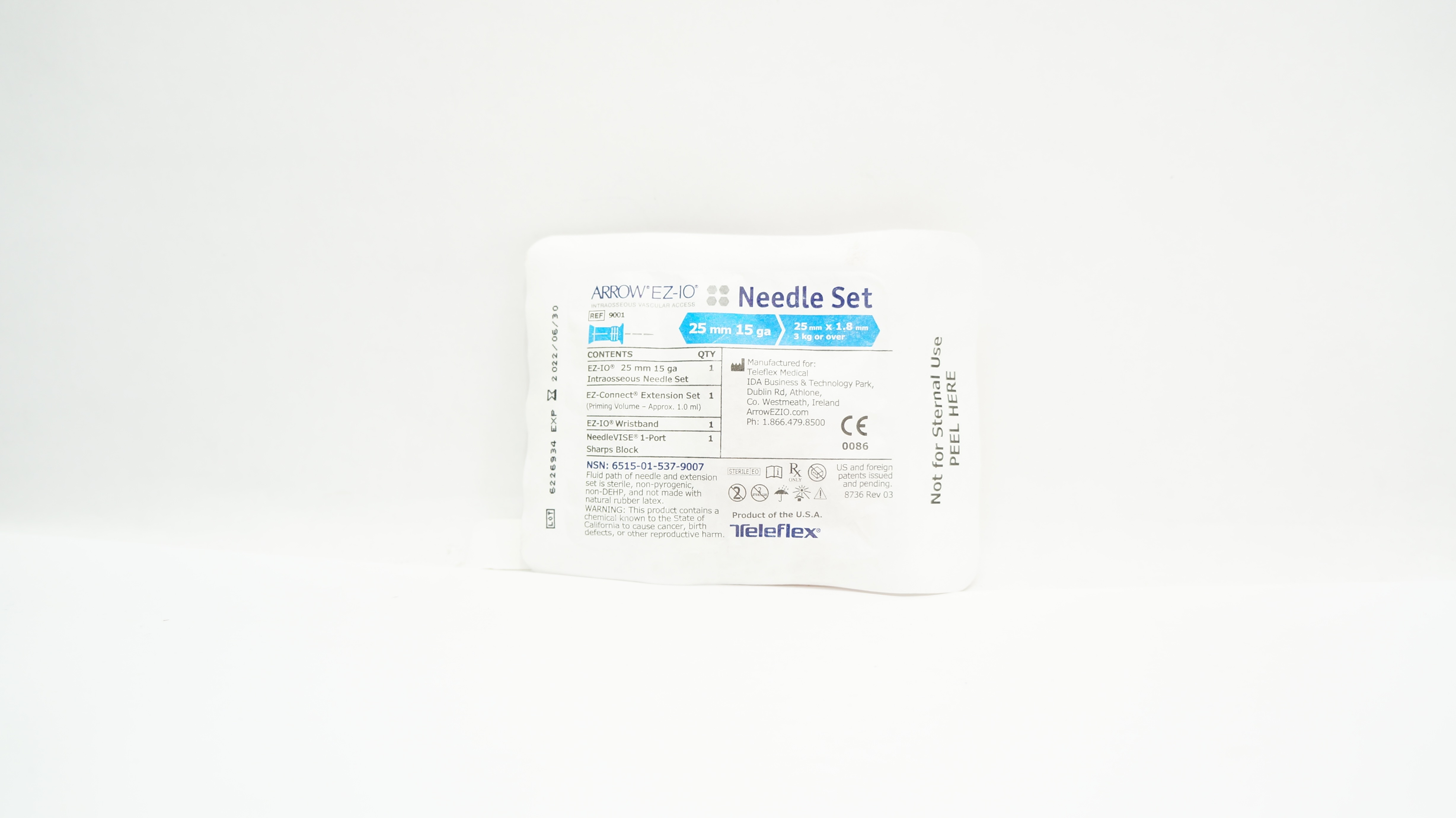 Teleflex 9001 Arrow EZ-IO Ndle Set 25mm x 15Ga (x)