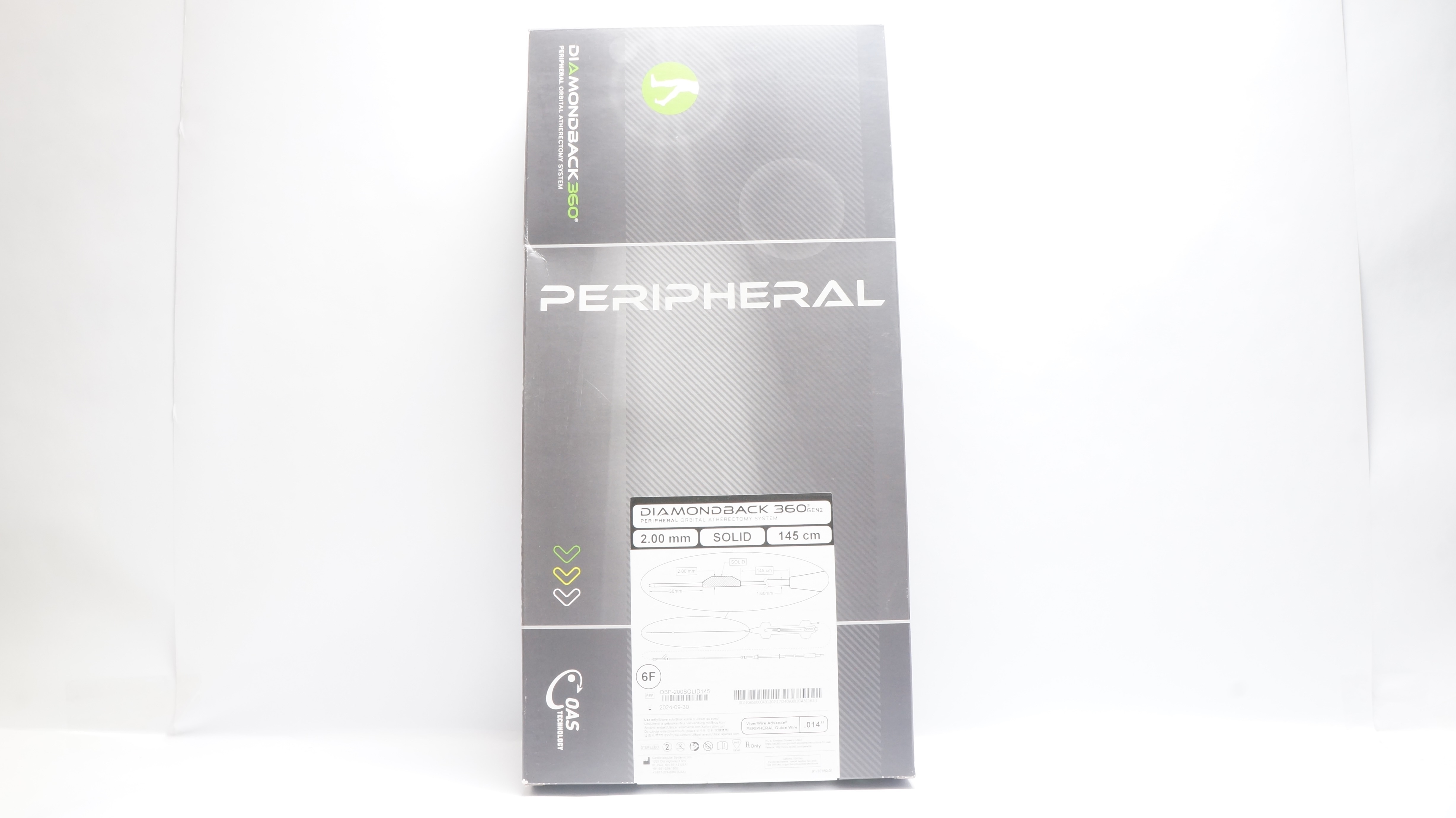 CSI DBP-200SOLID145 DiamondBack Peripheral Atherectomy System 2.0mm x 145cm (x)