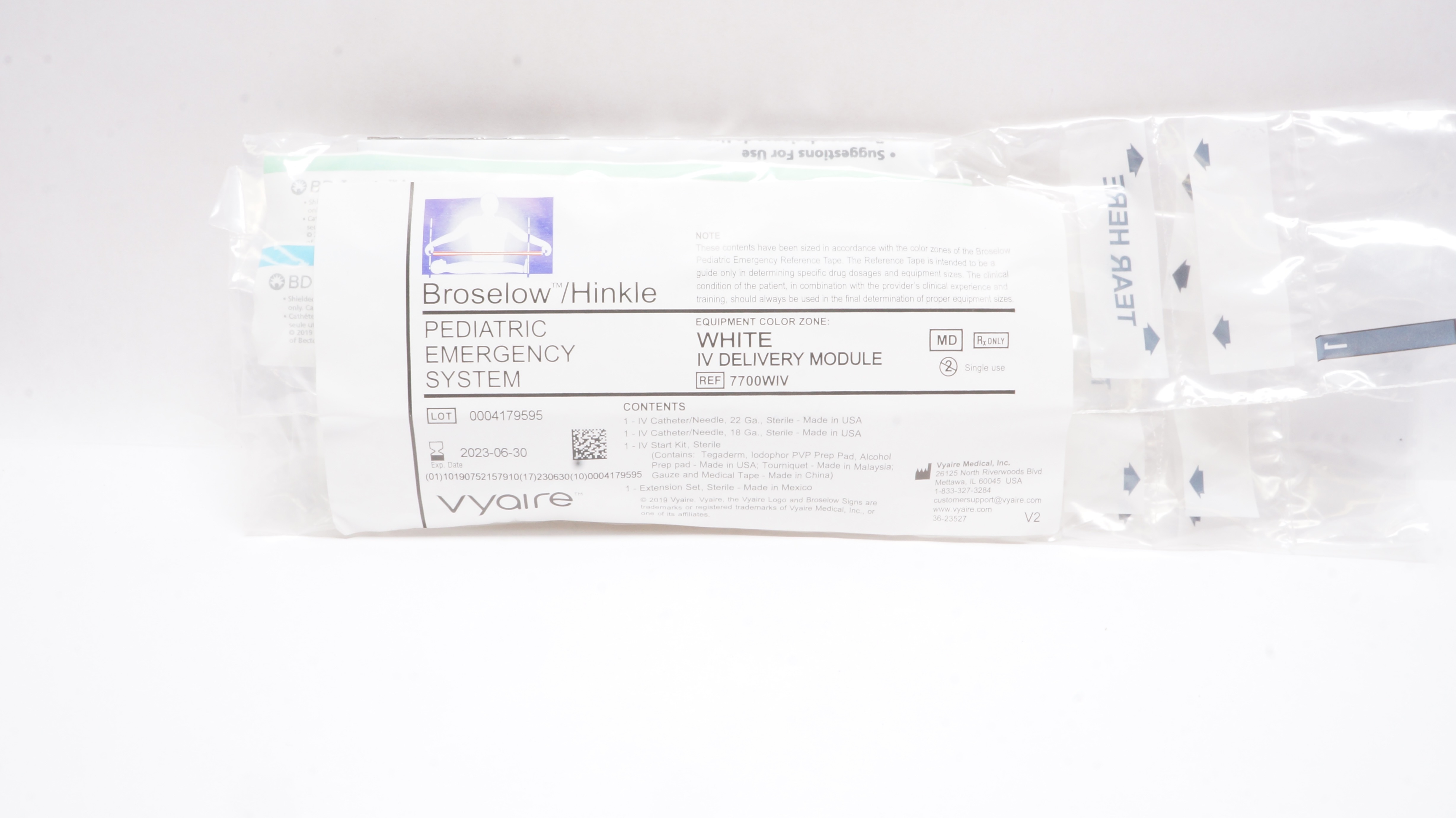 Vyaire 7700WIV Broselow Hinkle Pediatric Emergency System White (x)