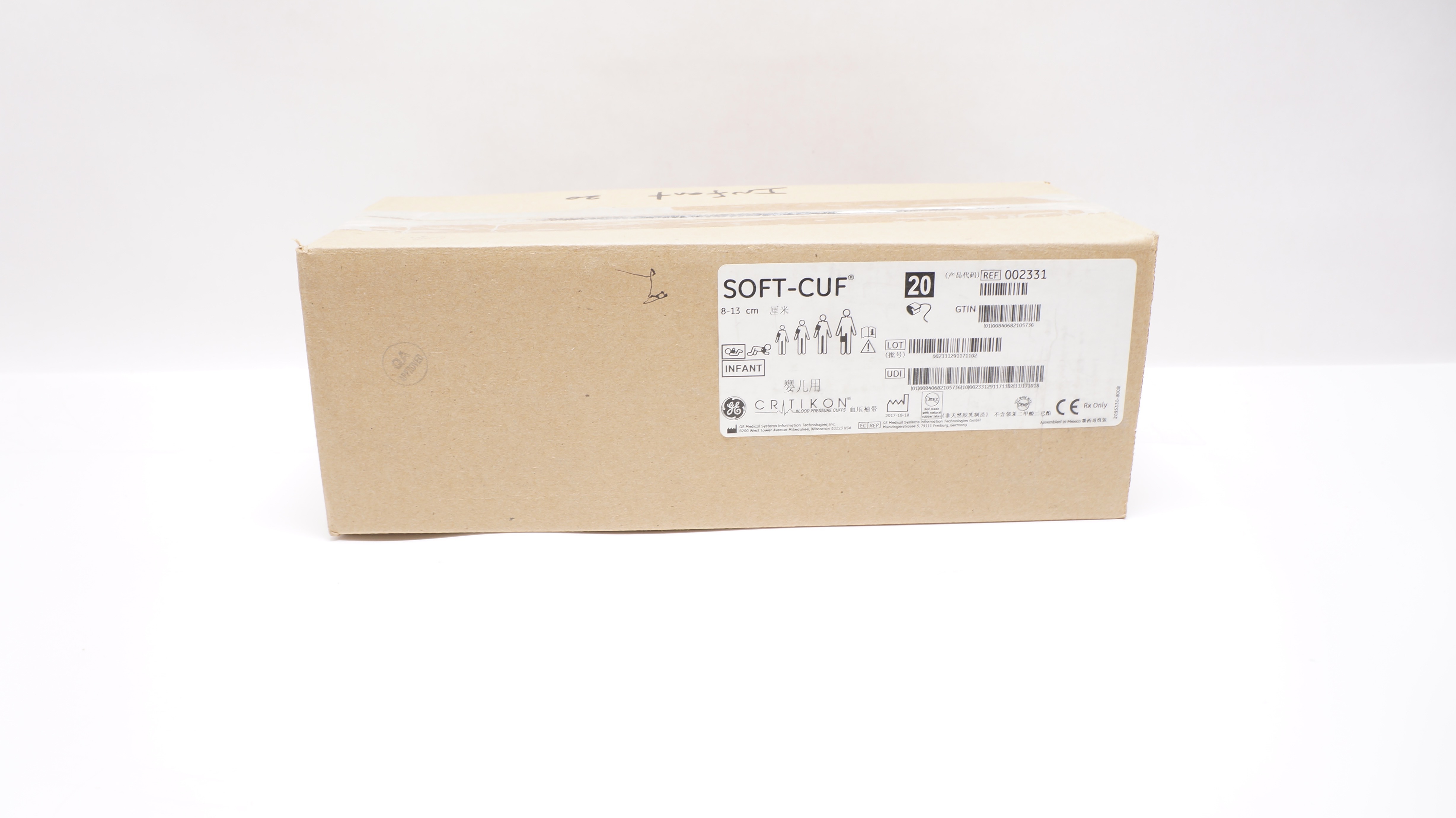 GE Medical 002331 Soft-Cuf Critikon Blood Pressure Cuffs 8-13cm  - Case of 20