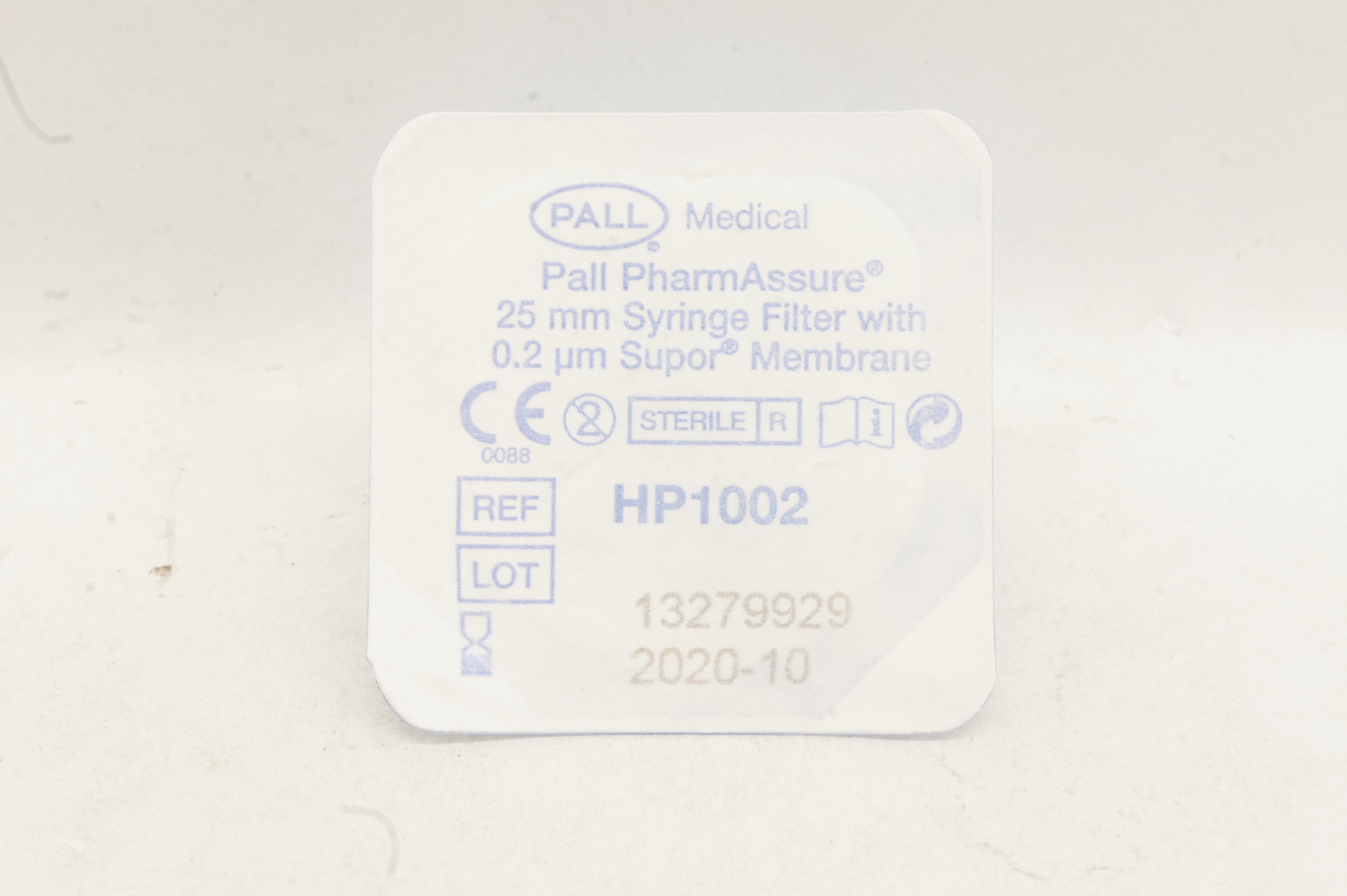 Pall Medical HP1002 PharmAssure 25mm Syringe Filter w/0.2µm Supor Membrane (x)