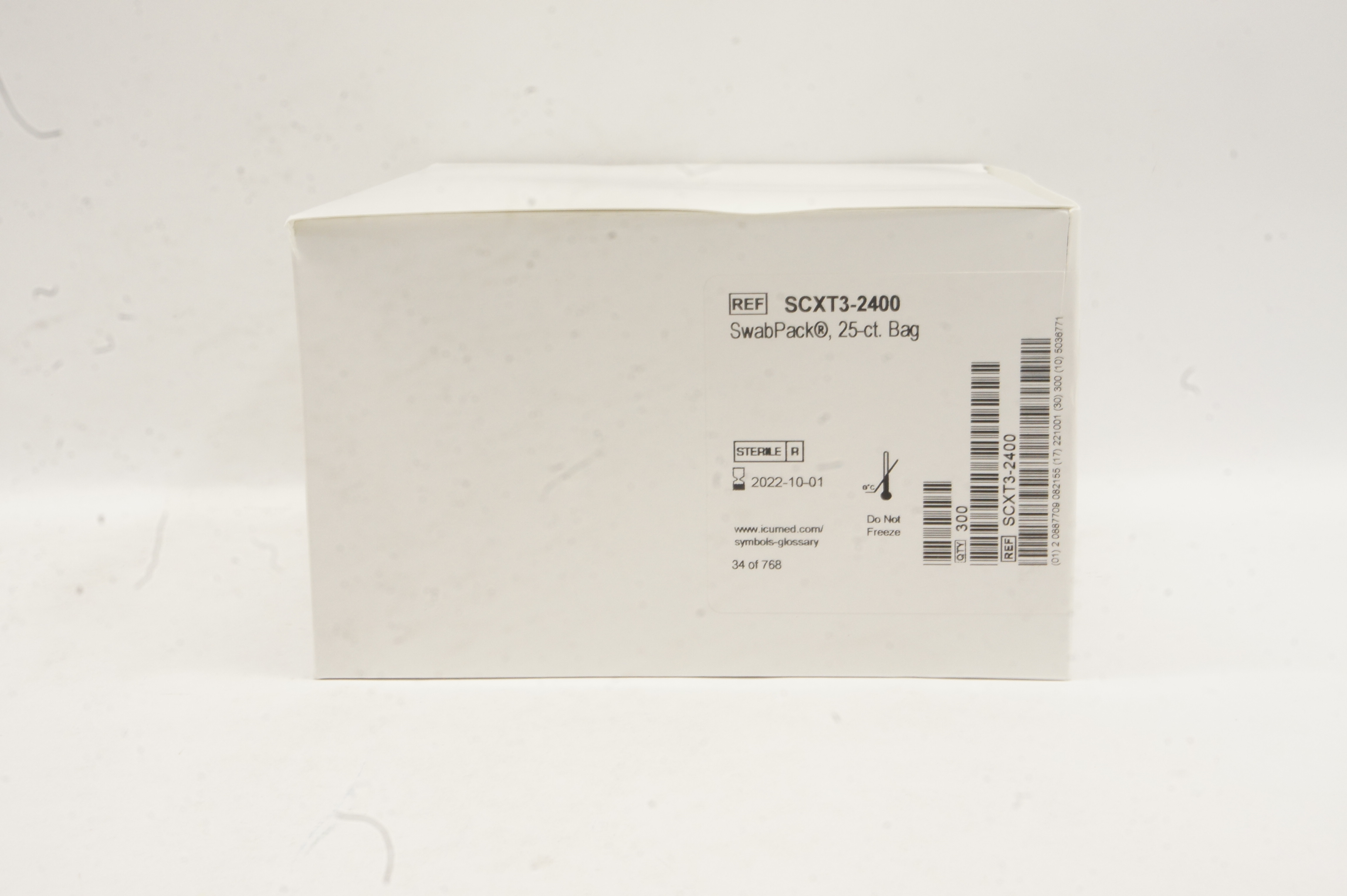 ICU Medical SCXT3-2400 SwabPack - Box of 25