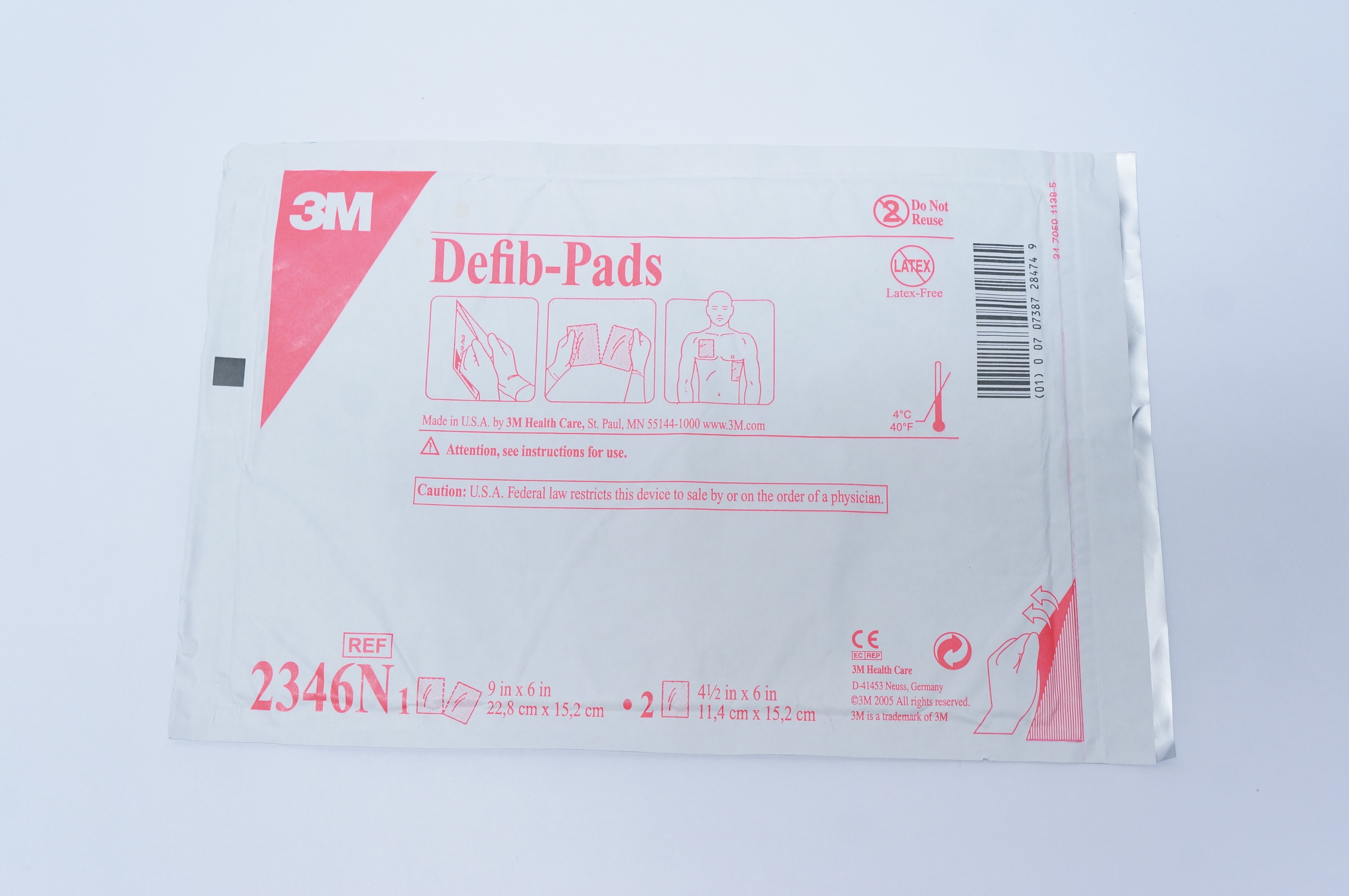 3M 2346N Defi-Pads 9inch x 6inch, 4-1/2inch x 6inch