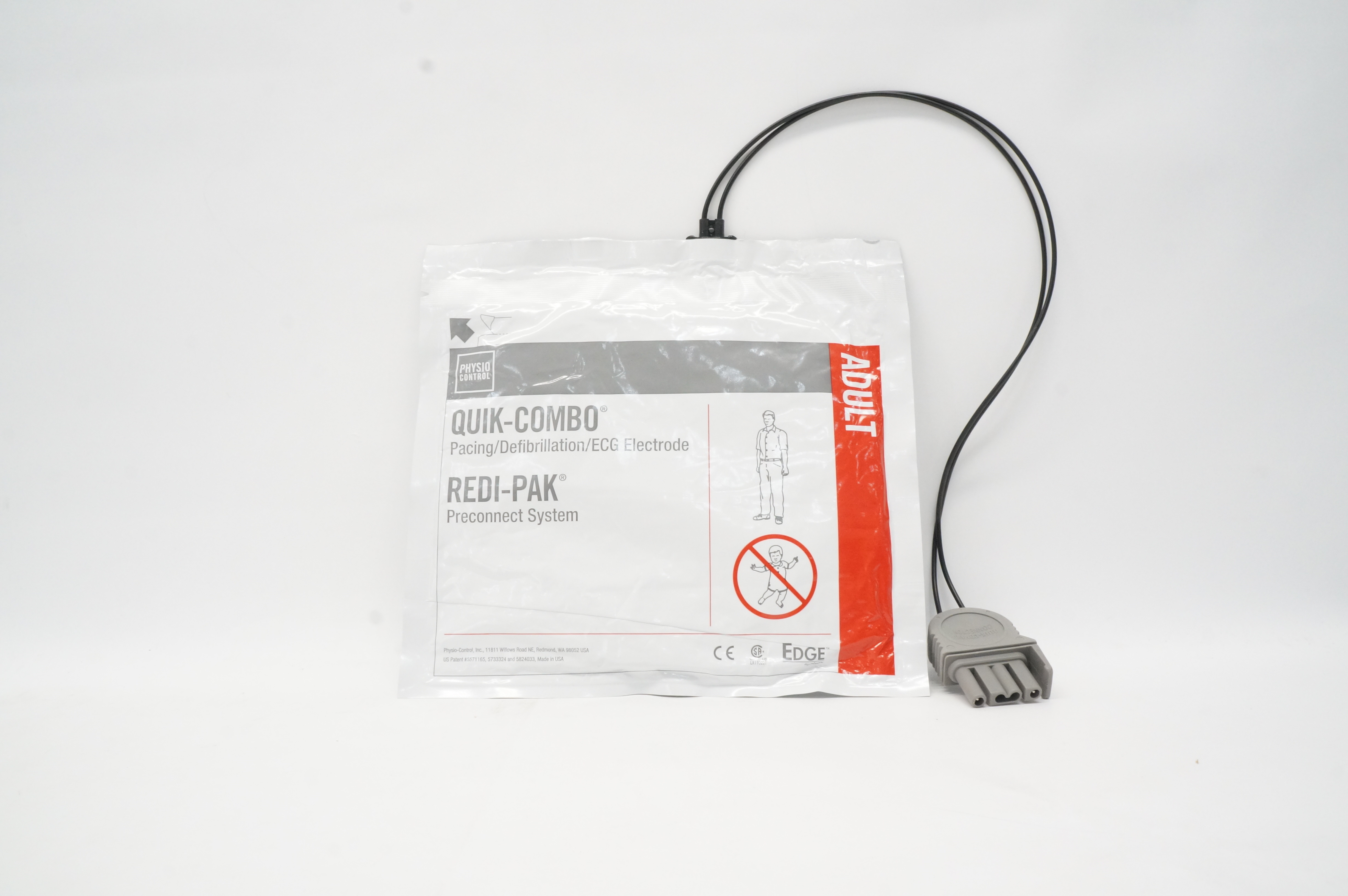 Physio Control 11996-000017 Quick-Combo Redi-Pak Preconnect System, Adult (x)