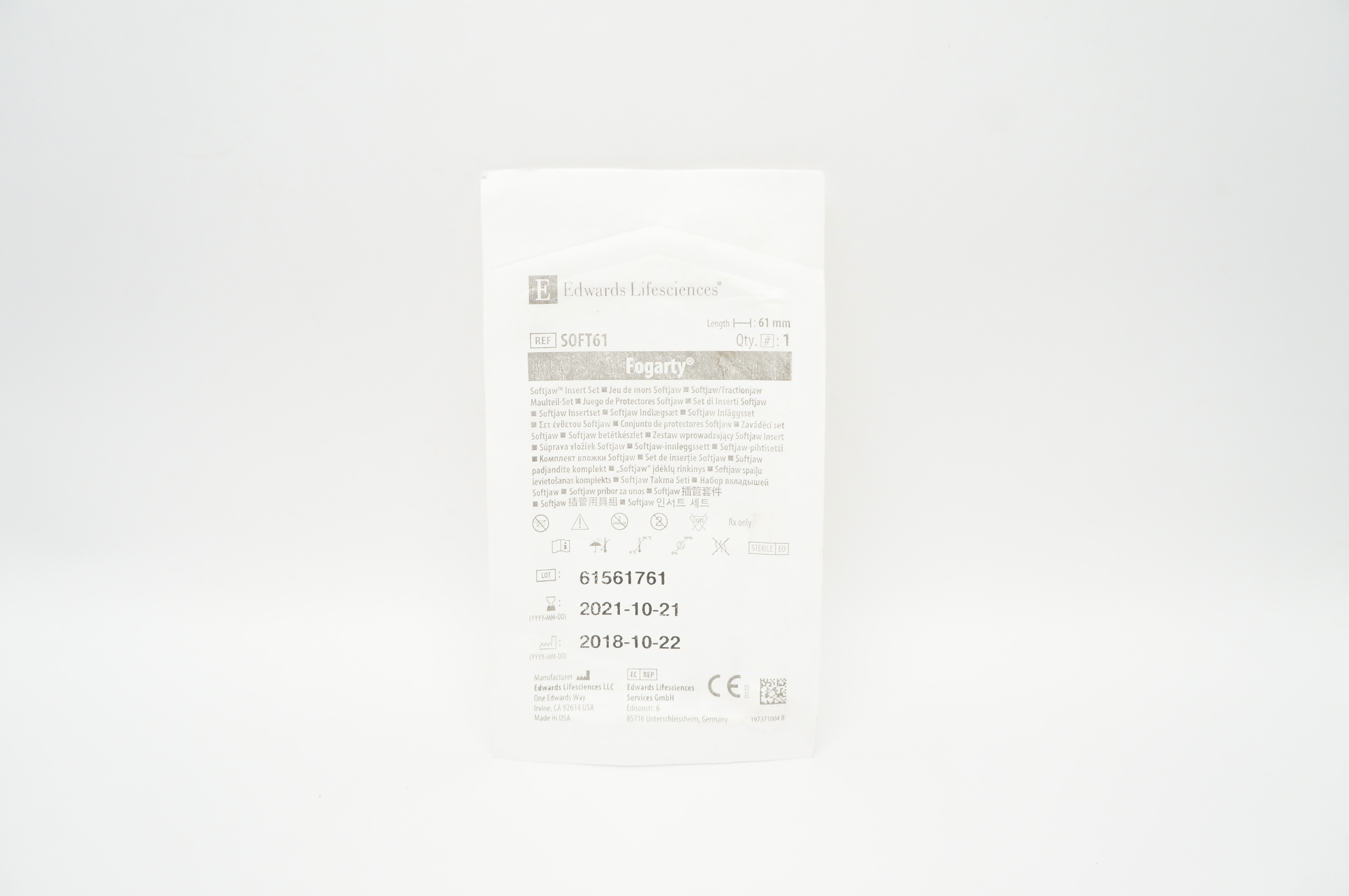 Edwards Lifesciences SOFT61 Fogarty Softjaw Insert Set 61mm (x)