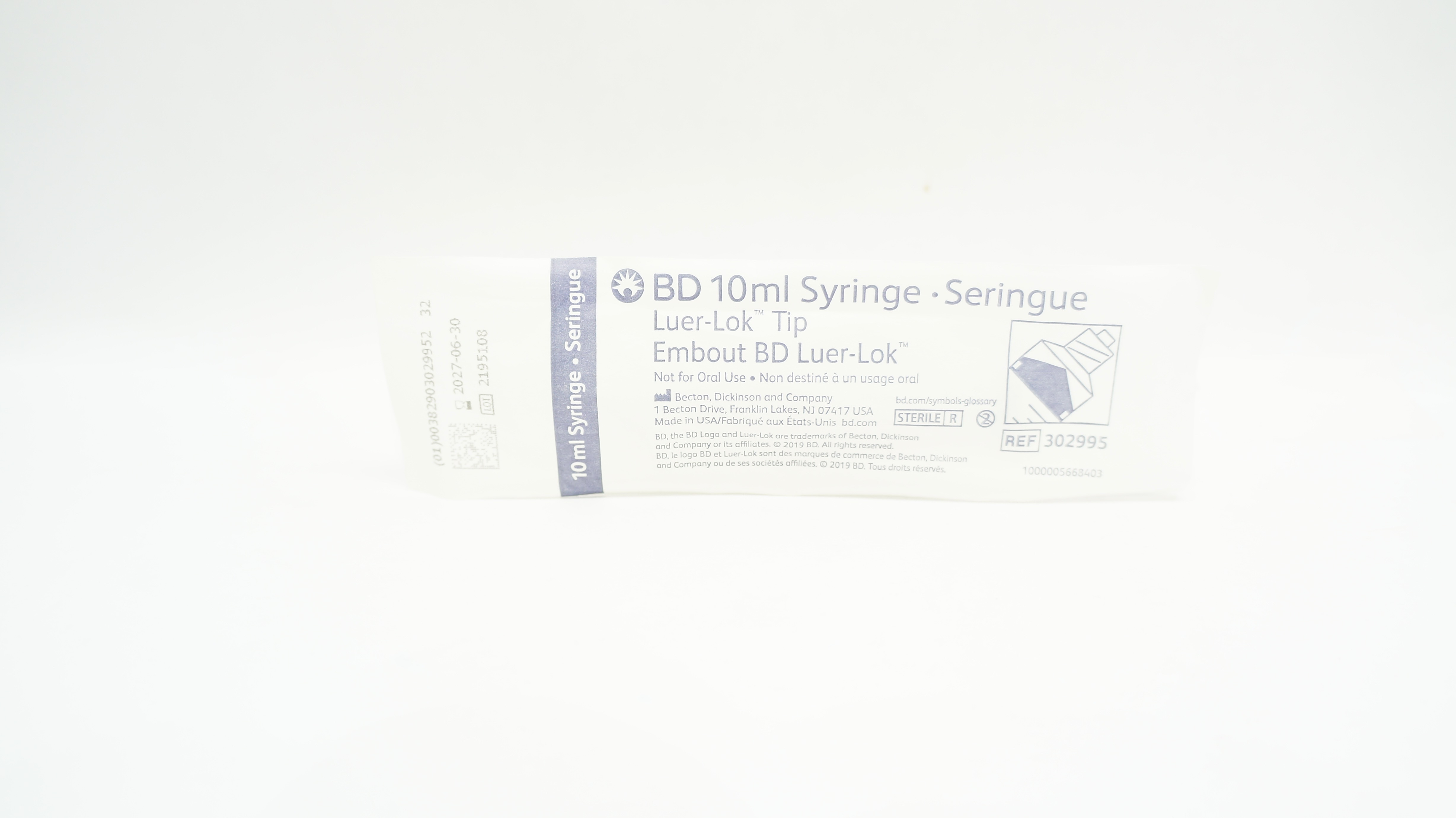 BD 302995 10ml Syringe Luer-Lok Tip