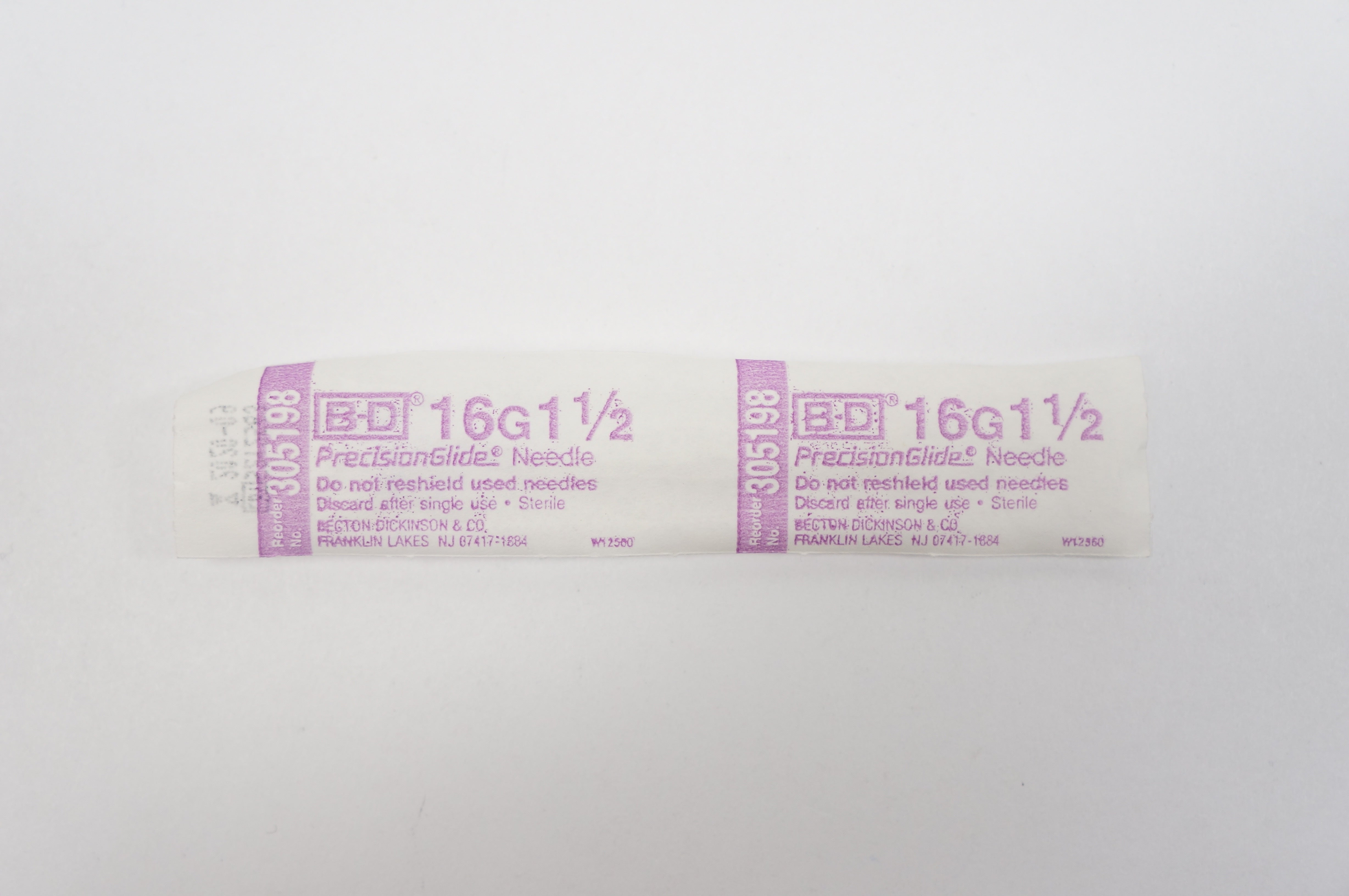 BD 305198 Precision Glide Ndle 16G x 1-1/2inch (x)