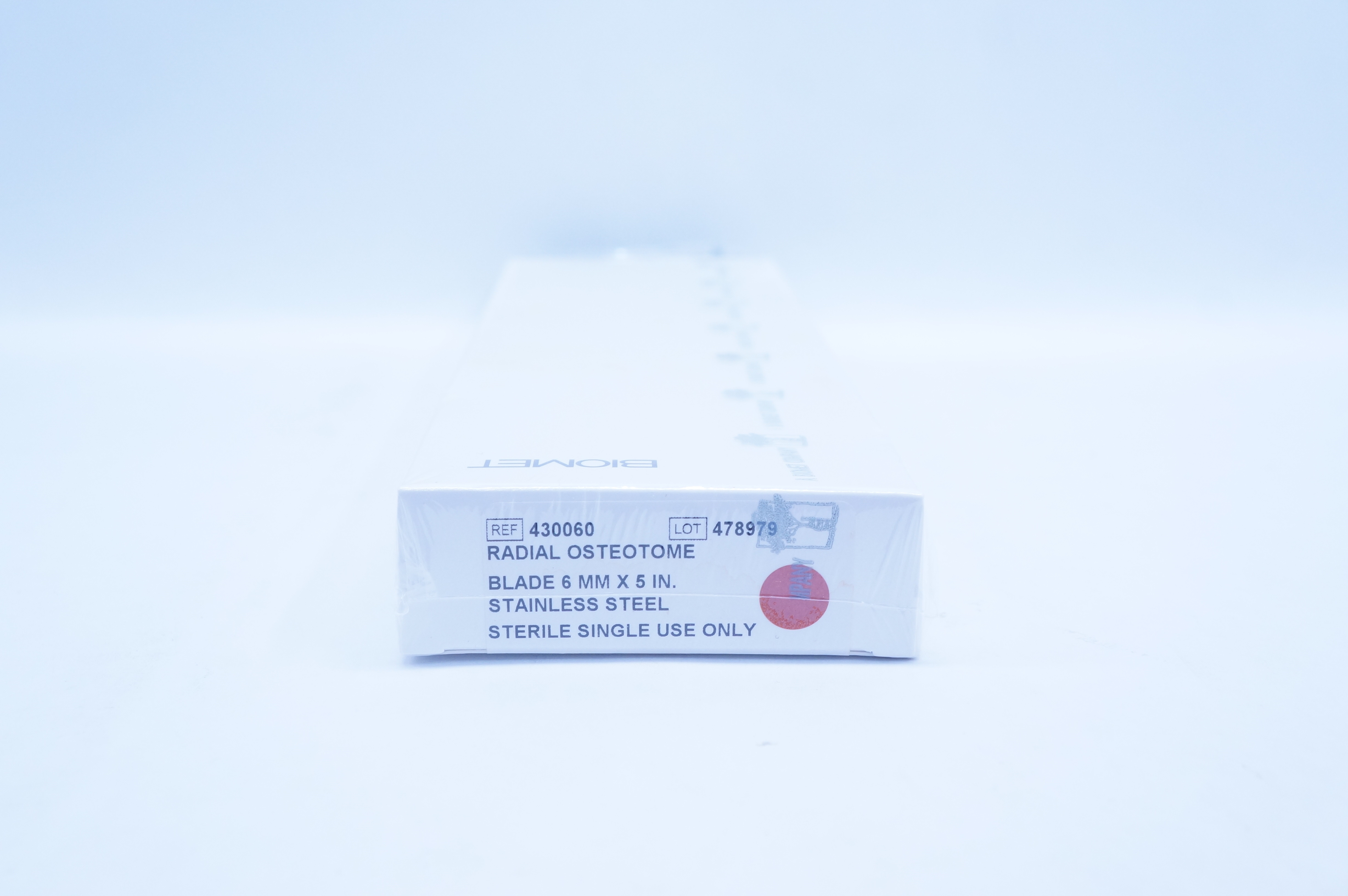 Biomet 430060 BMP Radial Osteotome, Blade 6mm x 5inch