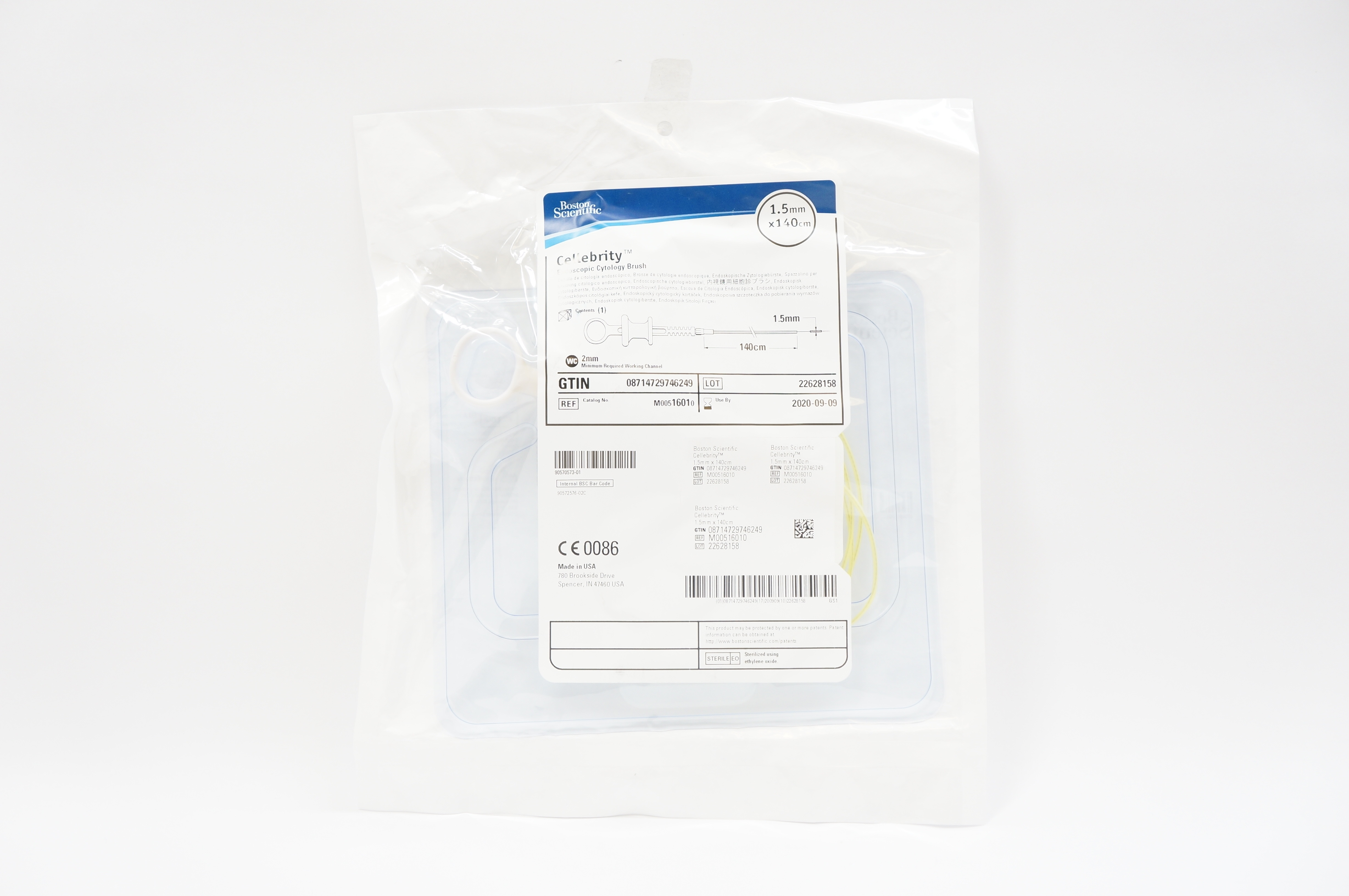 Boston Scientific 1601 Cellebrity Endoscopic Cytology Brush,1.5mmx140cm (x)