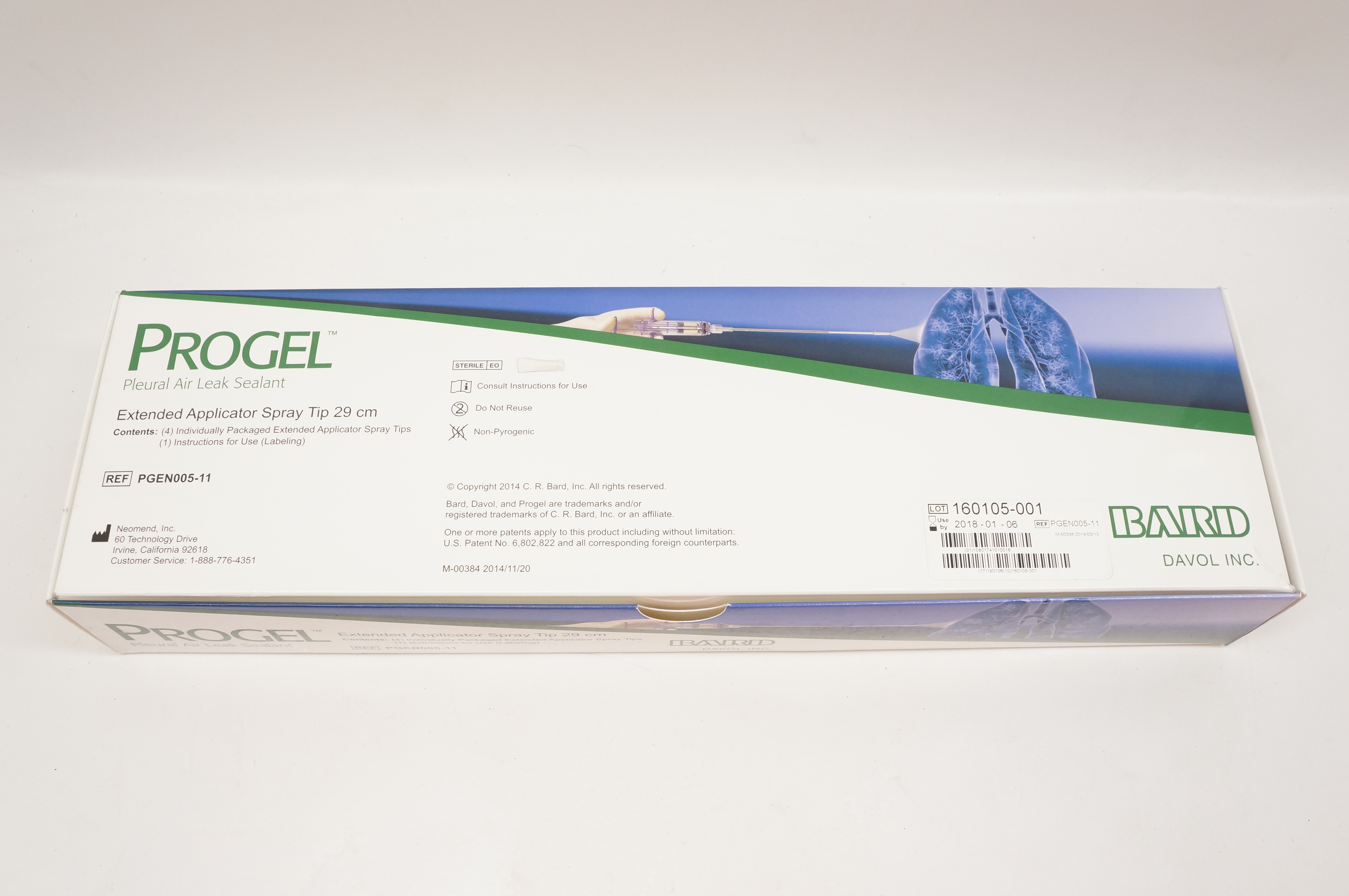 Bard PGEN005-11 Progel Extended Applicator Spray Tip 29cm (x)