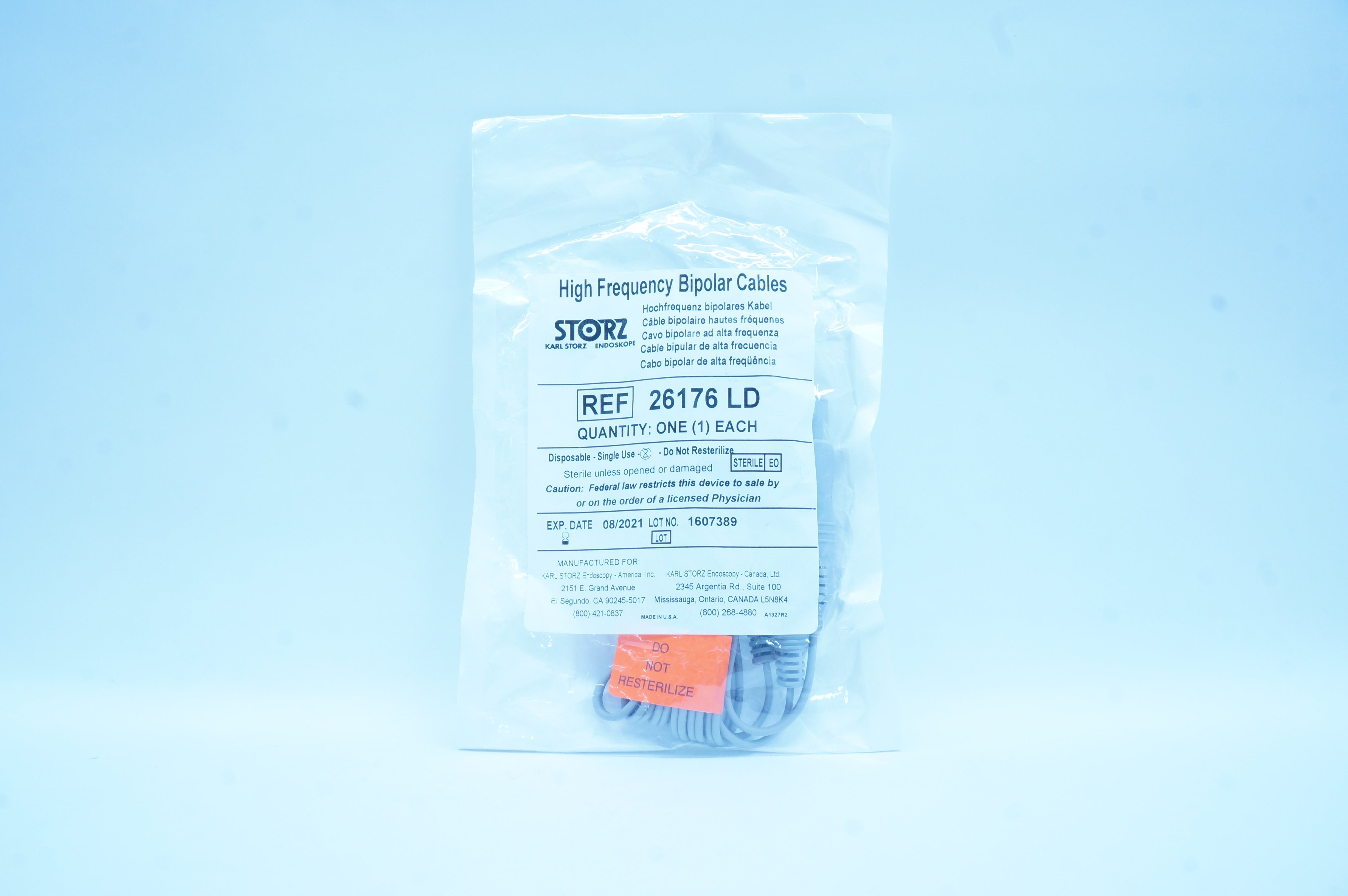 Karl Storz 26176 LD High Frequency Bipolar Cables