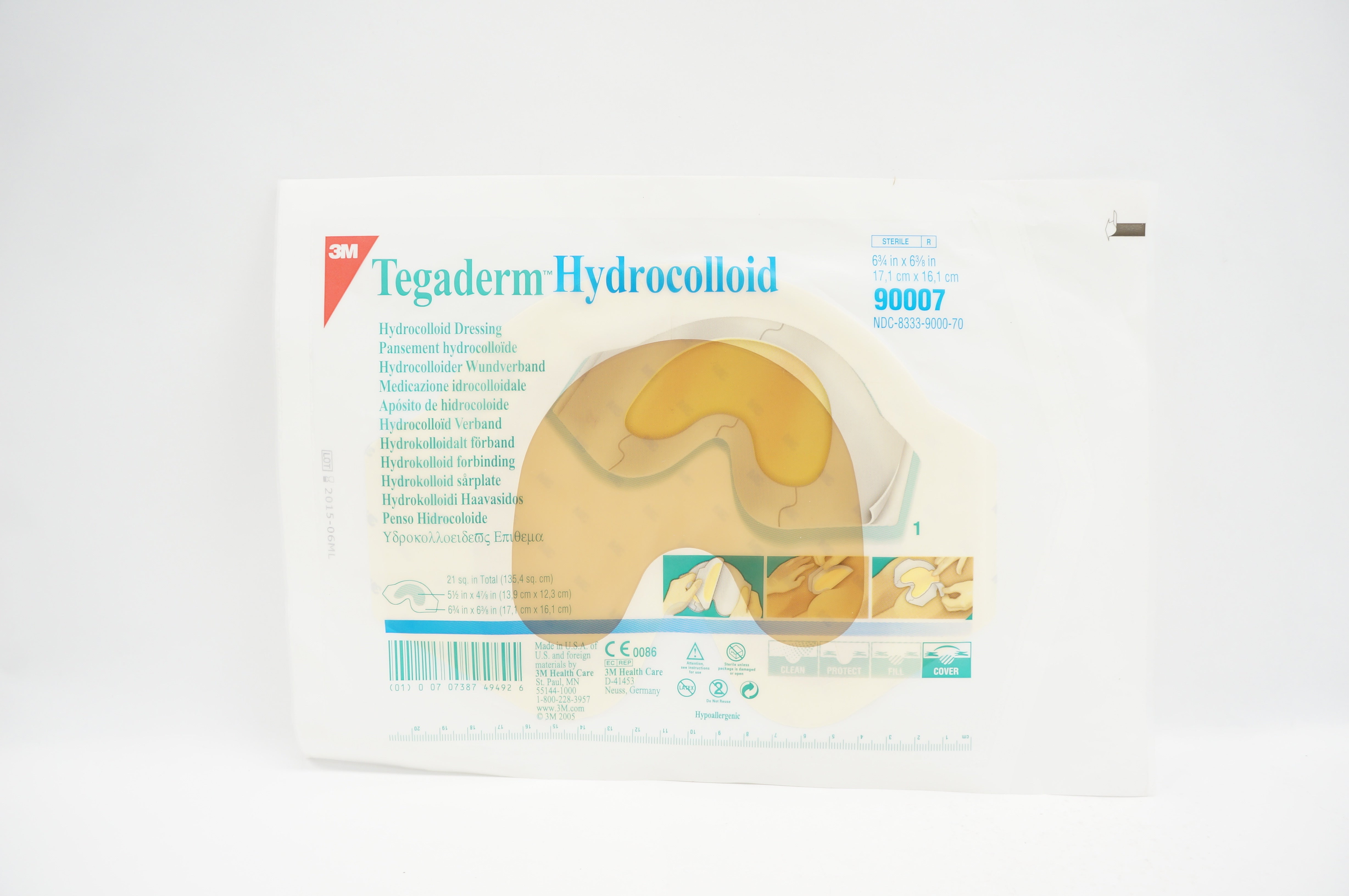3M 90007 Tegaderm-Hydrocolloid Dressing 6 3/4inch x 6 3/8inch (x)