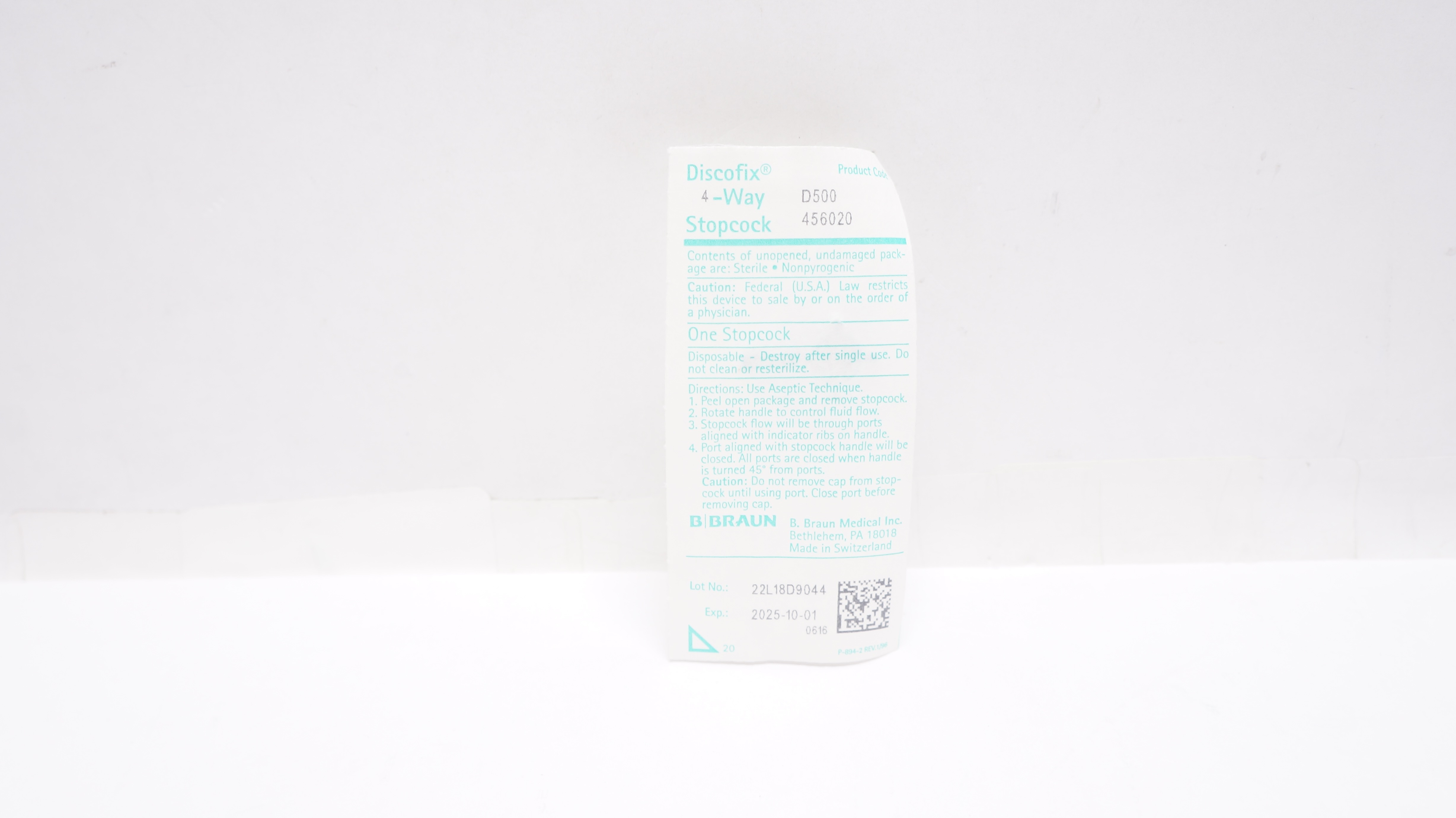 Braun D500/456020 Discofix 4-Way Stopcock