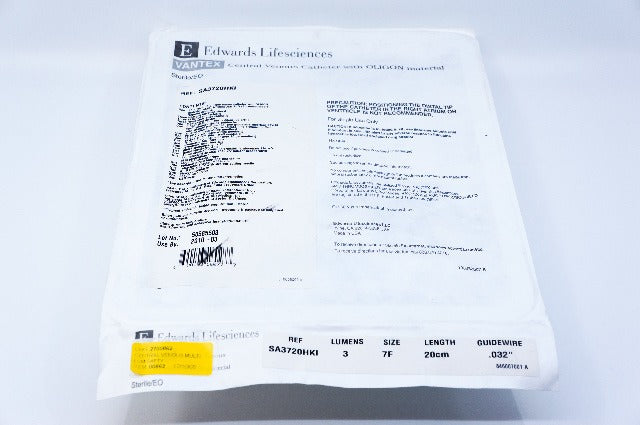 Edwards Lifesciences SA3720HKI VANTEX Central Venous Cath. Size 7F, 20cm (x)