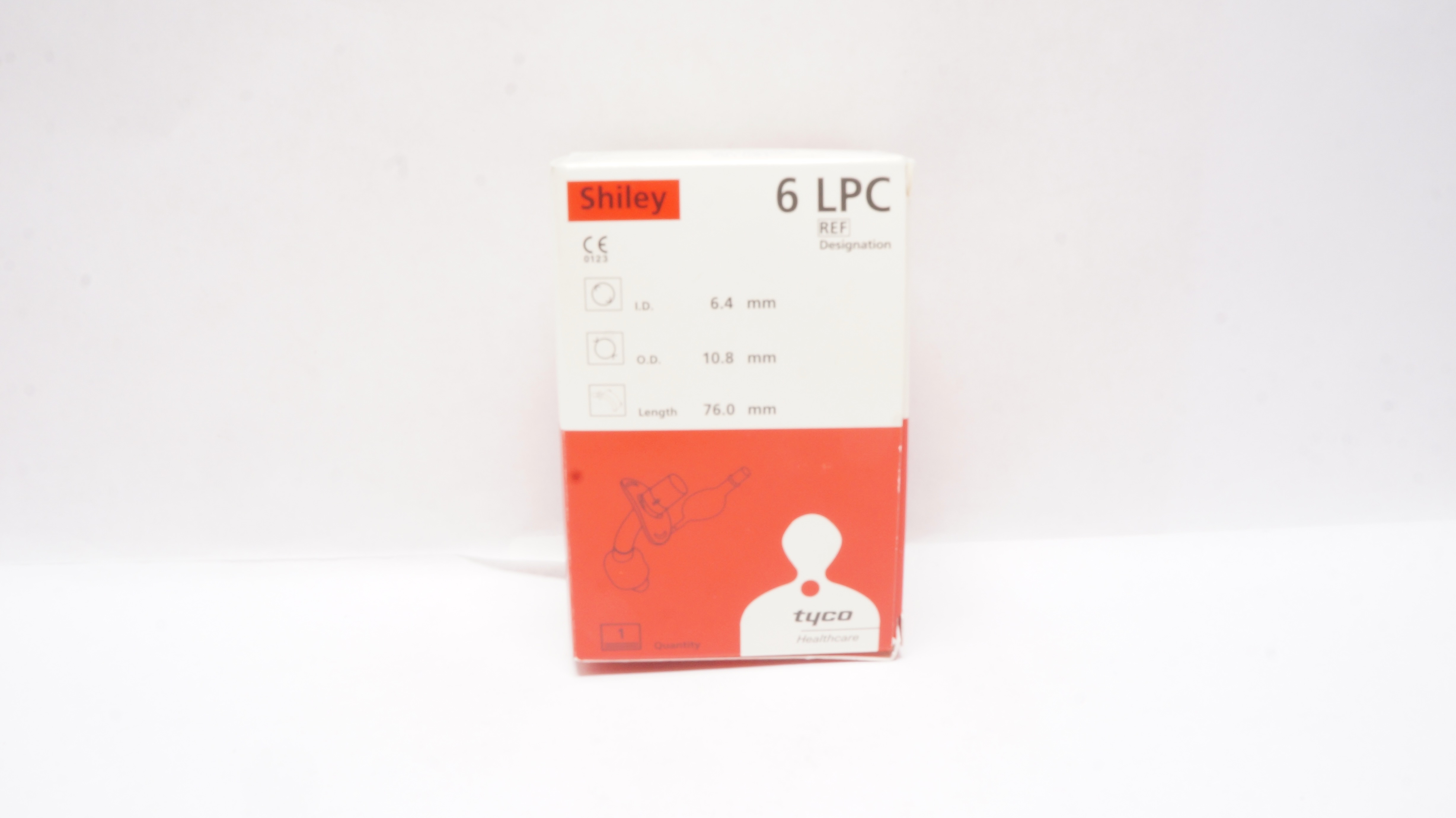 Tyco 6LPC Shiley Tracheostomy Tube Cuffed 6.4 ID x 10.8 OD x 76mm (x)