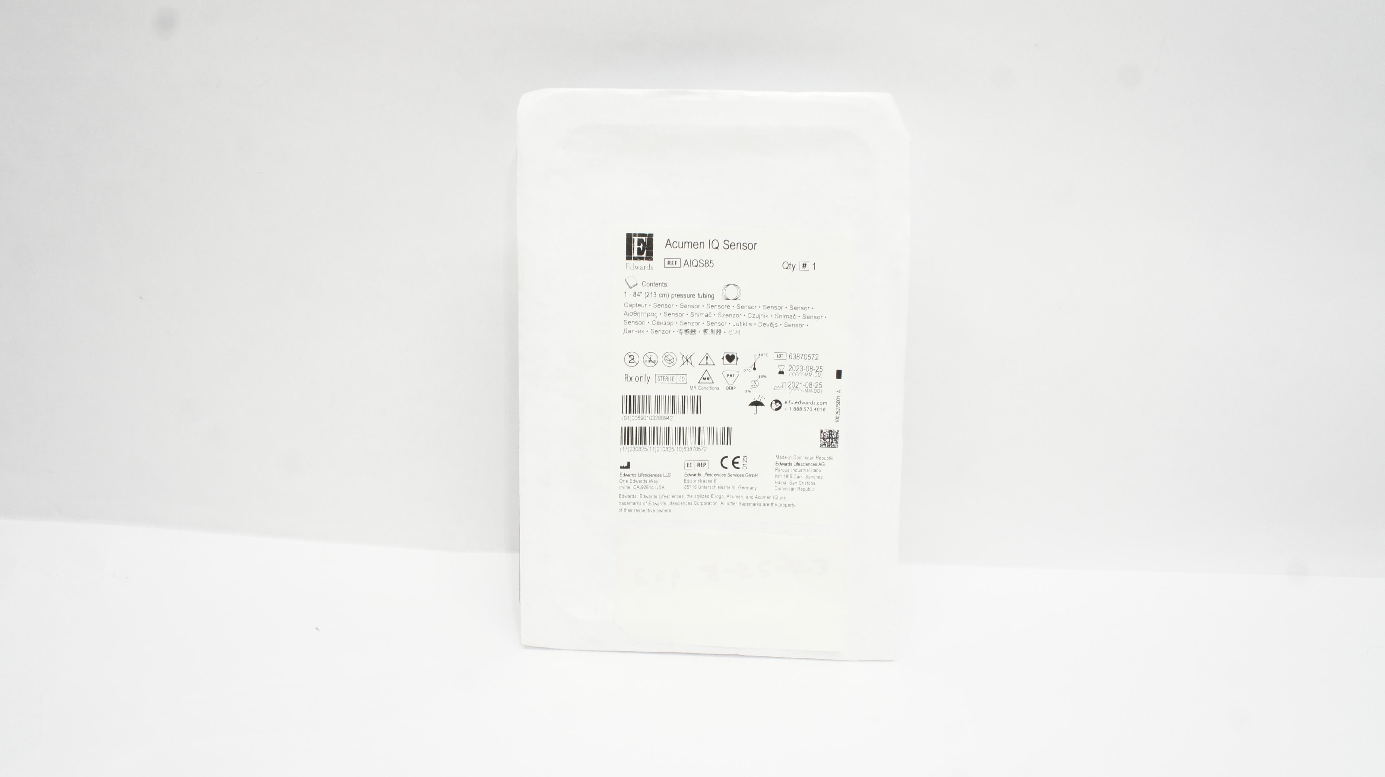 Edwards Scientific AIQS85 Acumen IQ Sensor 1-84In Pressure Tubing (x)