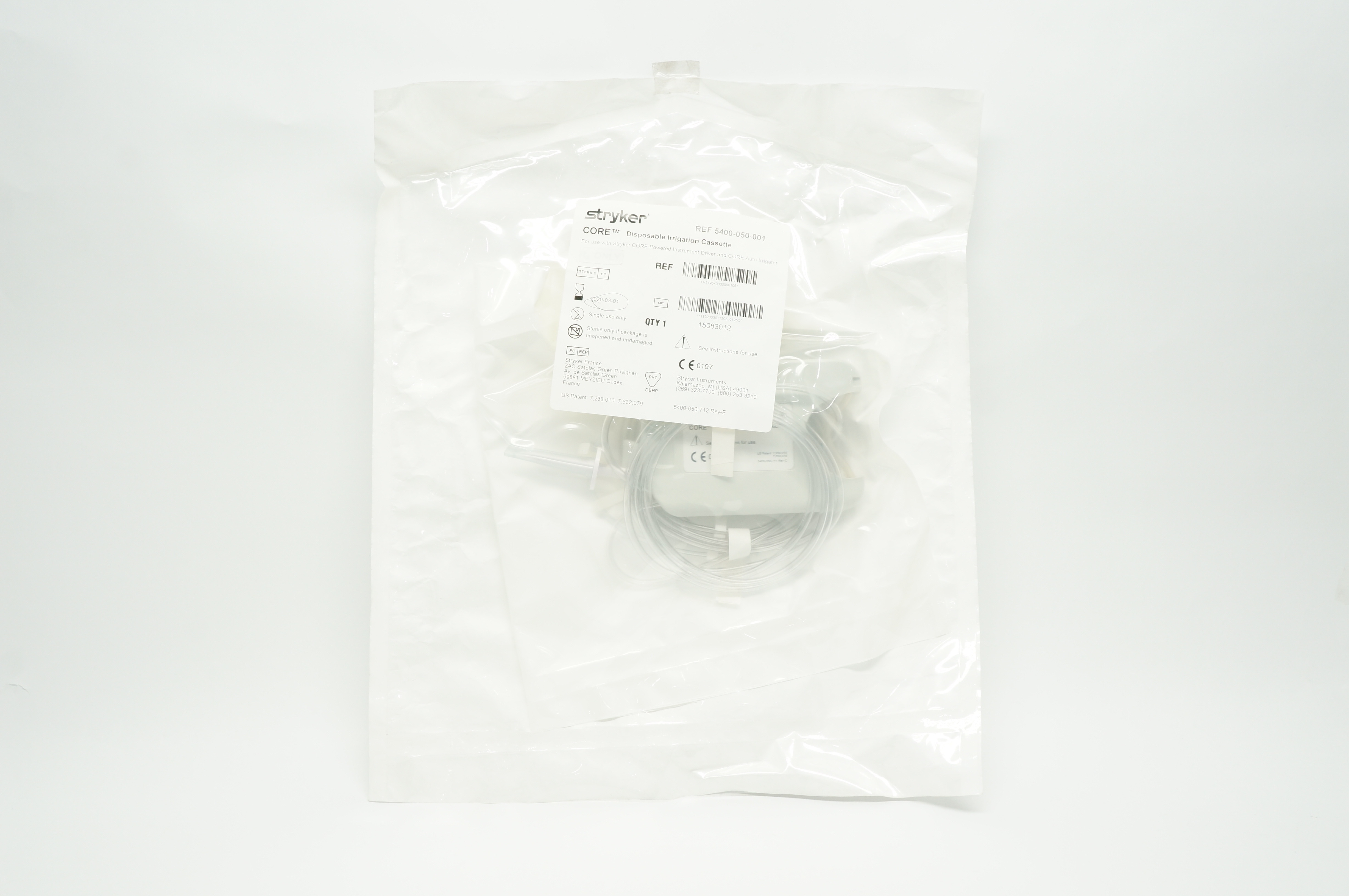 Stryker 5400-050-001 Core Disposable Irrigation Cassette (x)