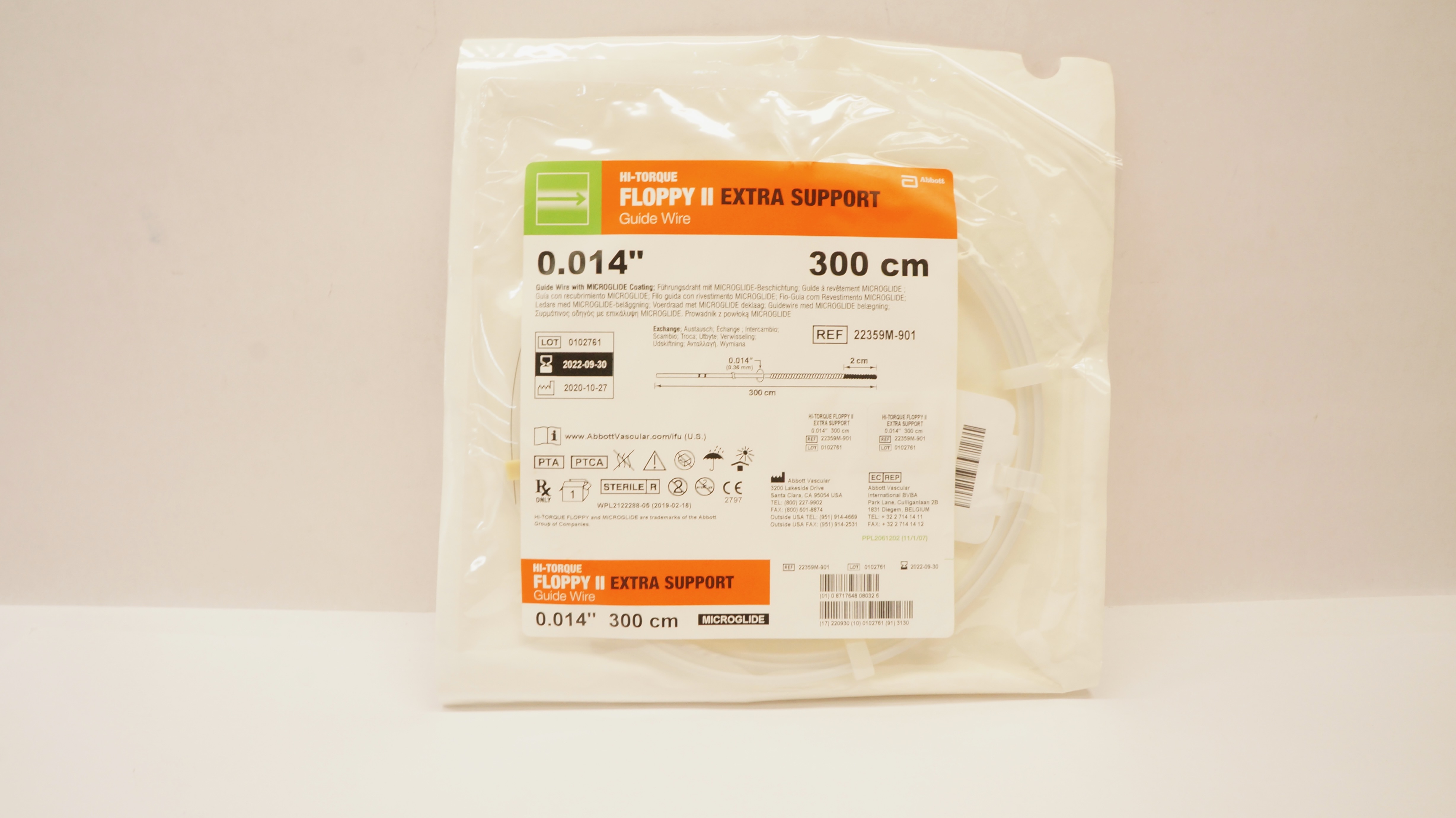 Abbott 22359M-901 Floppy II Extra Support Guide Wire 0.014inch x 300cm (x)