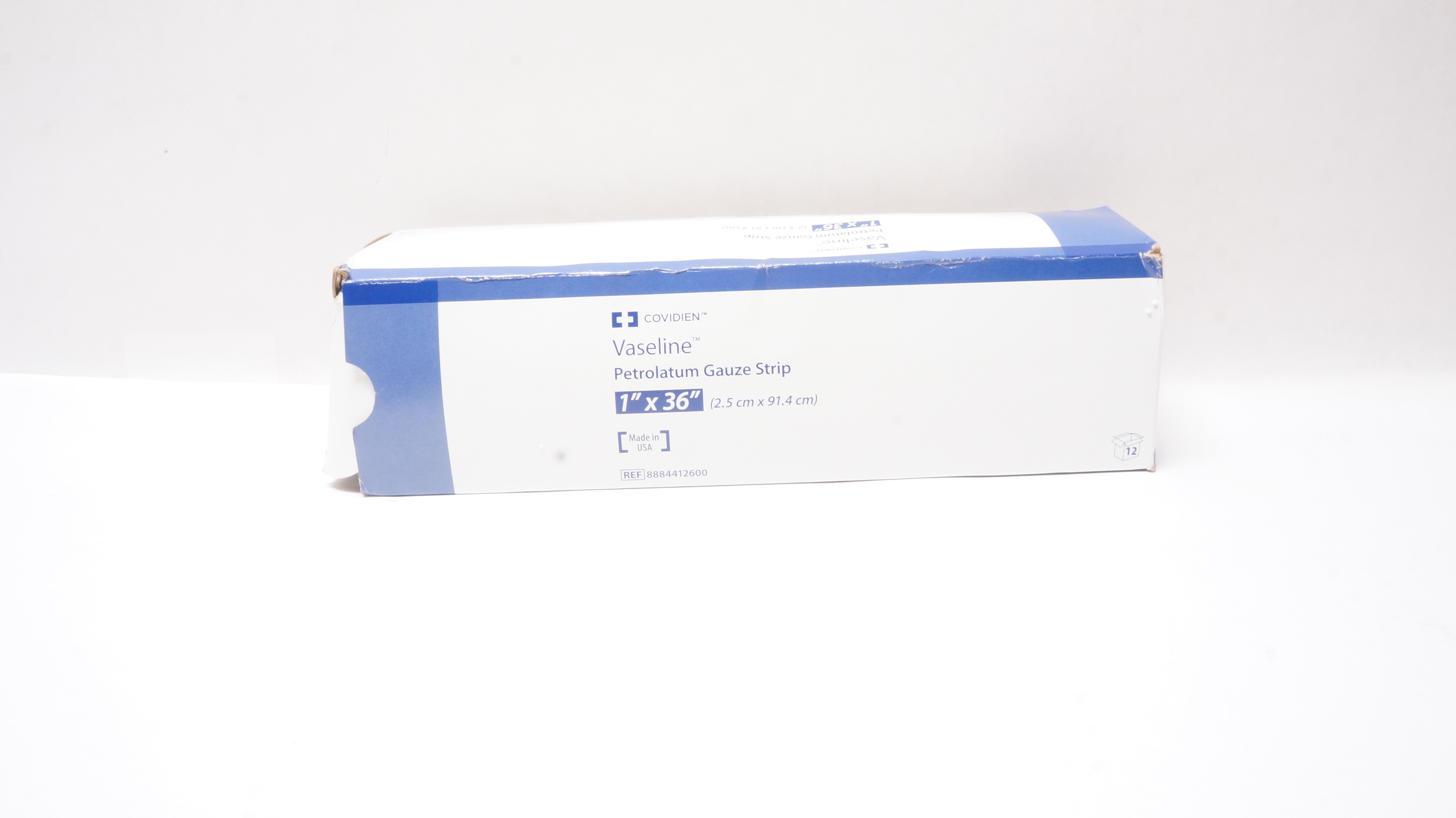 Covidien 8884412600 Vaseline Petrolatum Gauze Strip 1 x 36inch (x) - Box of 12