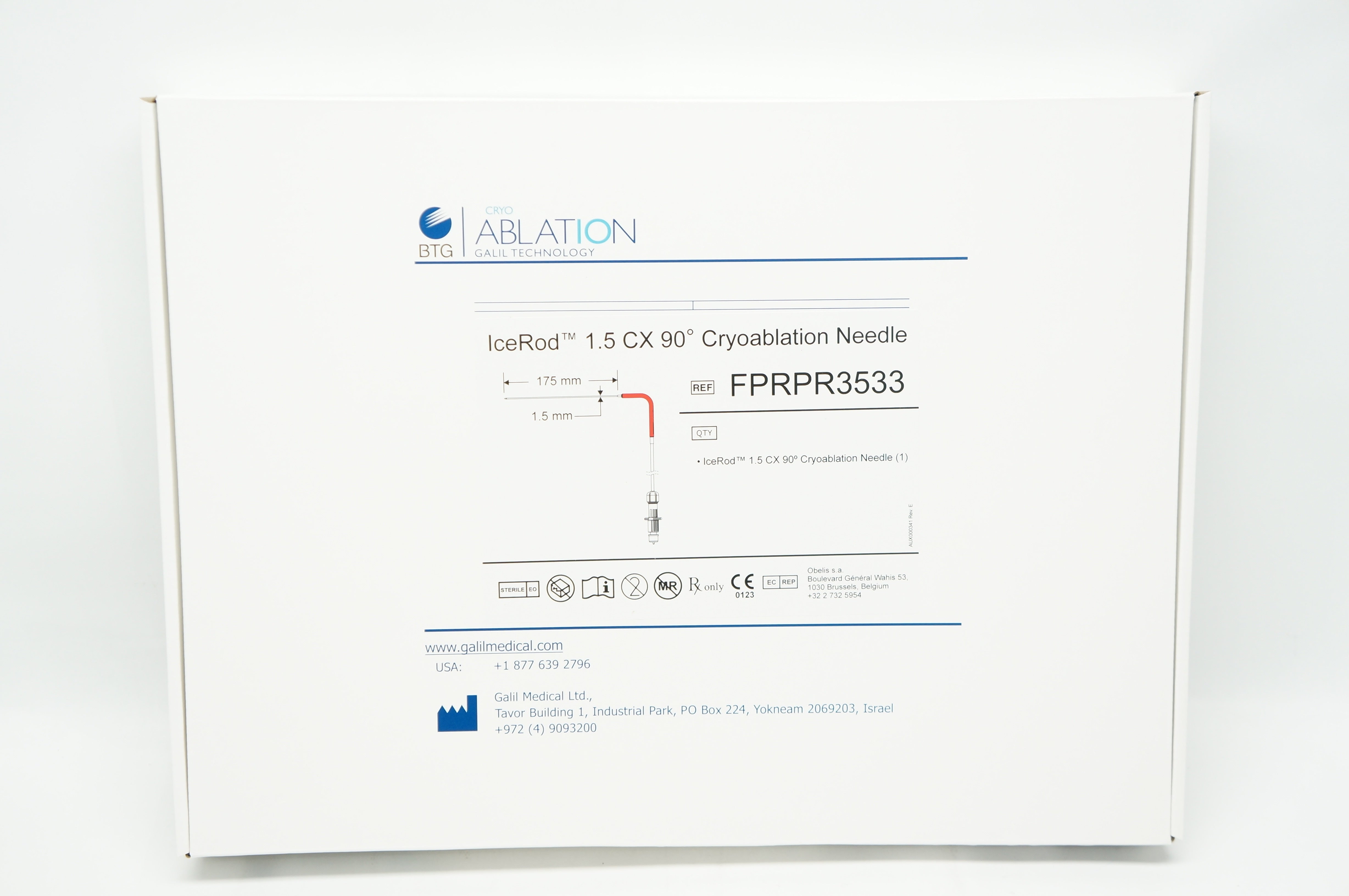 Galil Medical FPRPR3533 IceRod 1.5 CX 90 Degree Cryoablation Ndle 175mm x 1.5mm
