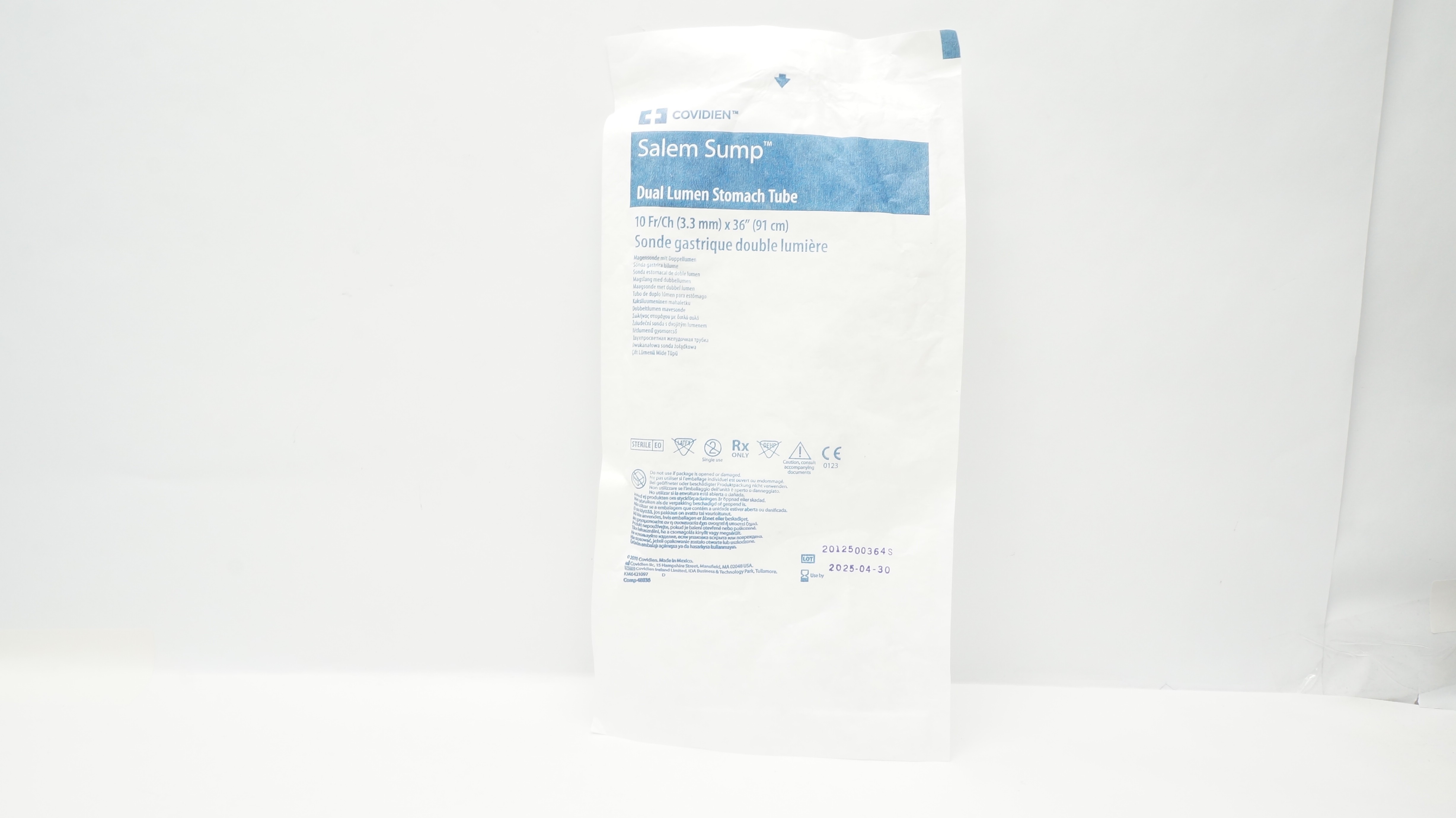 Covidien Salem Sump Dual Lumen Stomach Tube 10Fr/Ch x 36In