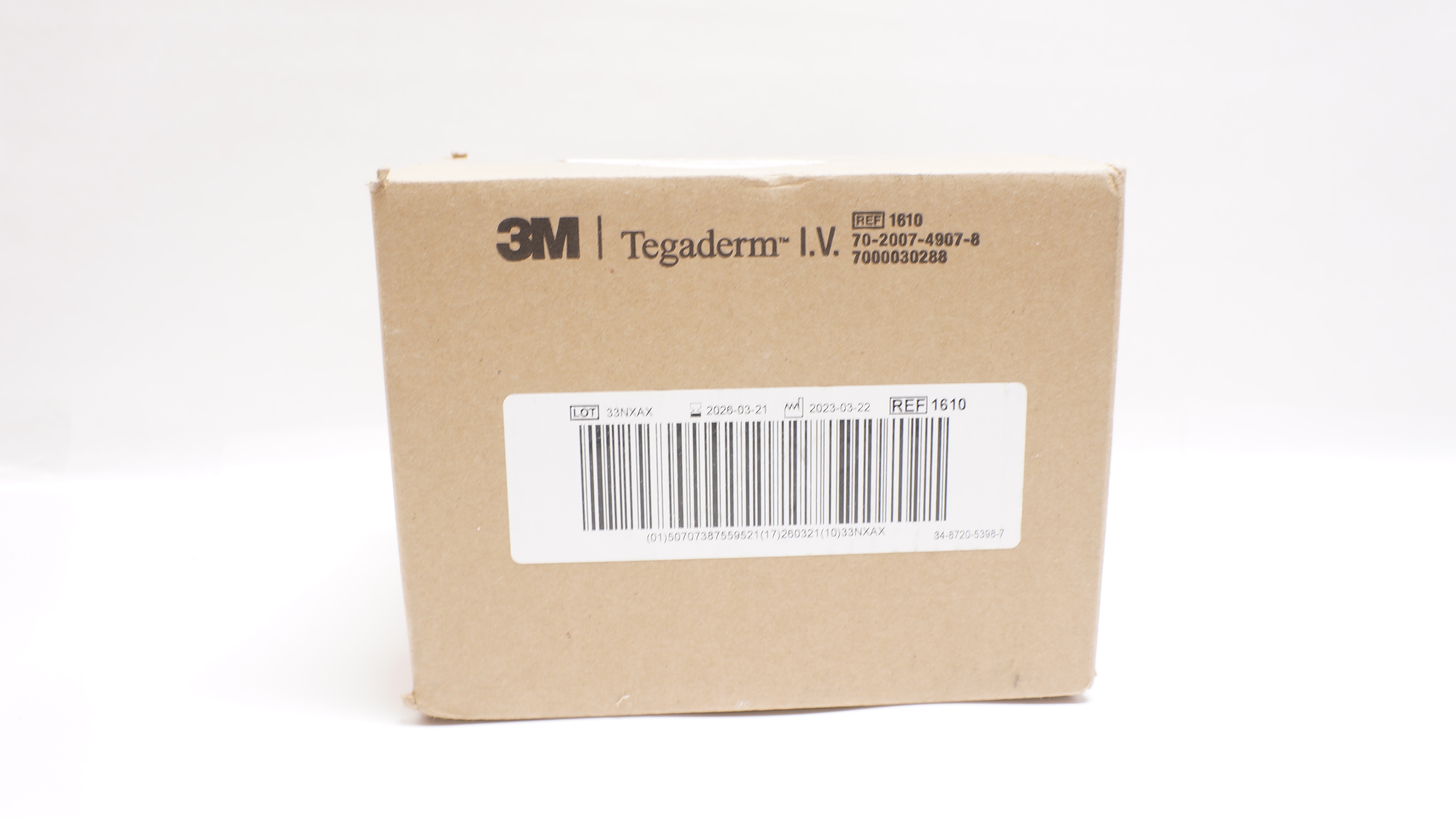 3M 1610 Tegaderm I.V. Transparent Film Dressing 2inch x 2-1/4inch - Box of 400